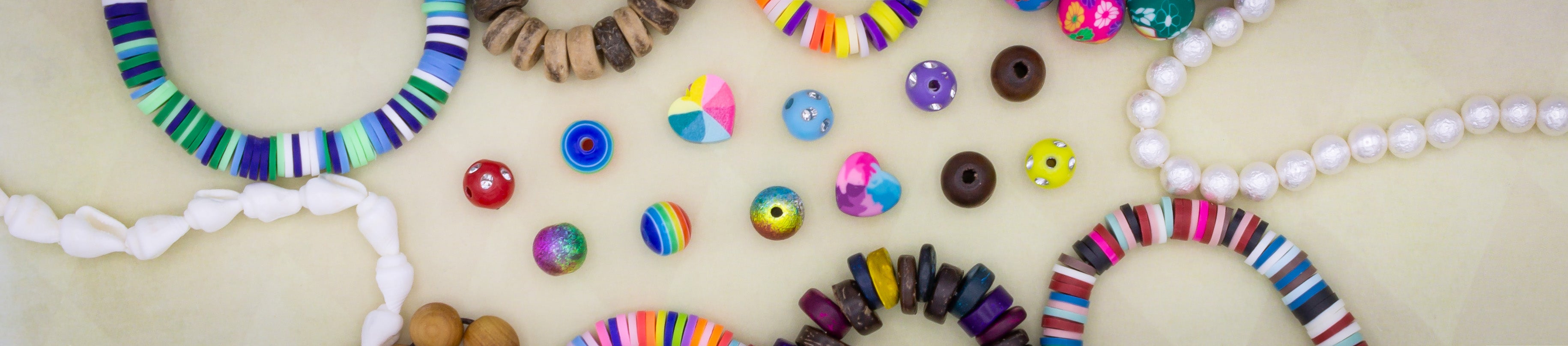 Acrylic, Wood & Shell Beads