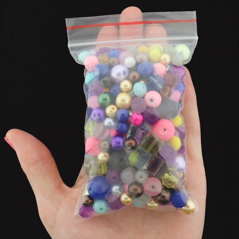 Glass Bead Mix 6mm to 12mm - Assorted Easter Theme - 275 Beads - BMX-E