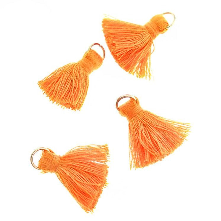 10 Polycotton Tassels with Jump Rings - Choose Your Color!