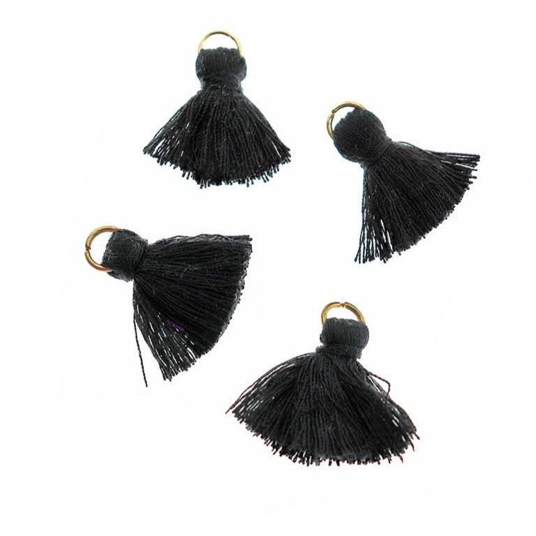 10 Polycotton Tassels with Jump Rings - Choose Your Color!