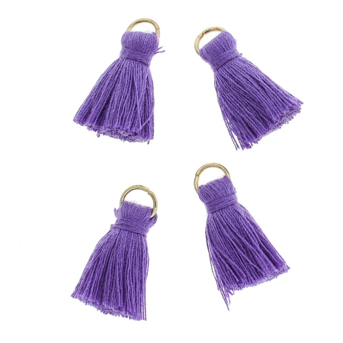 10 Polycotton Tassels with Jump Rings - Choose Your Color!