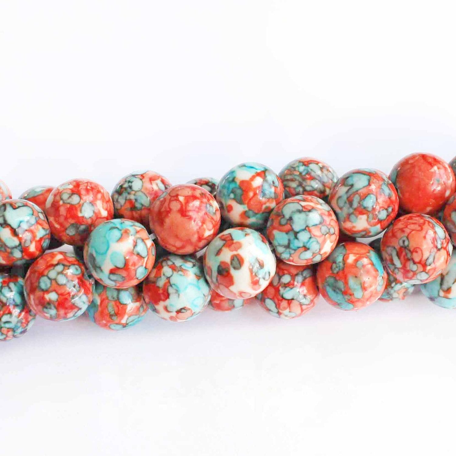 10 Round Synthetic Jade Beads - 12mm - Choose Your Color!