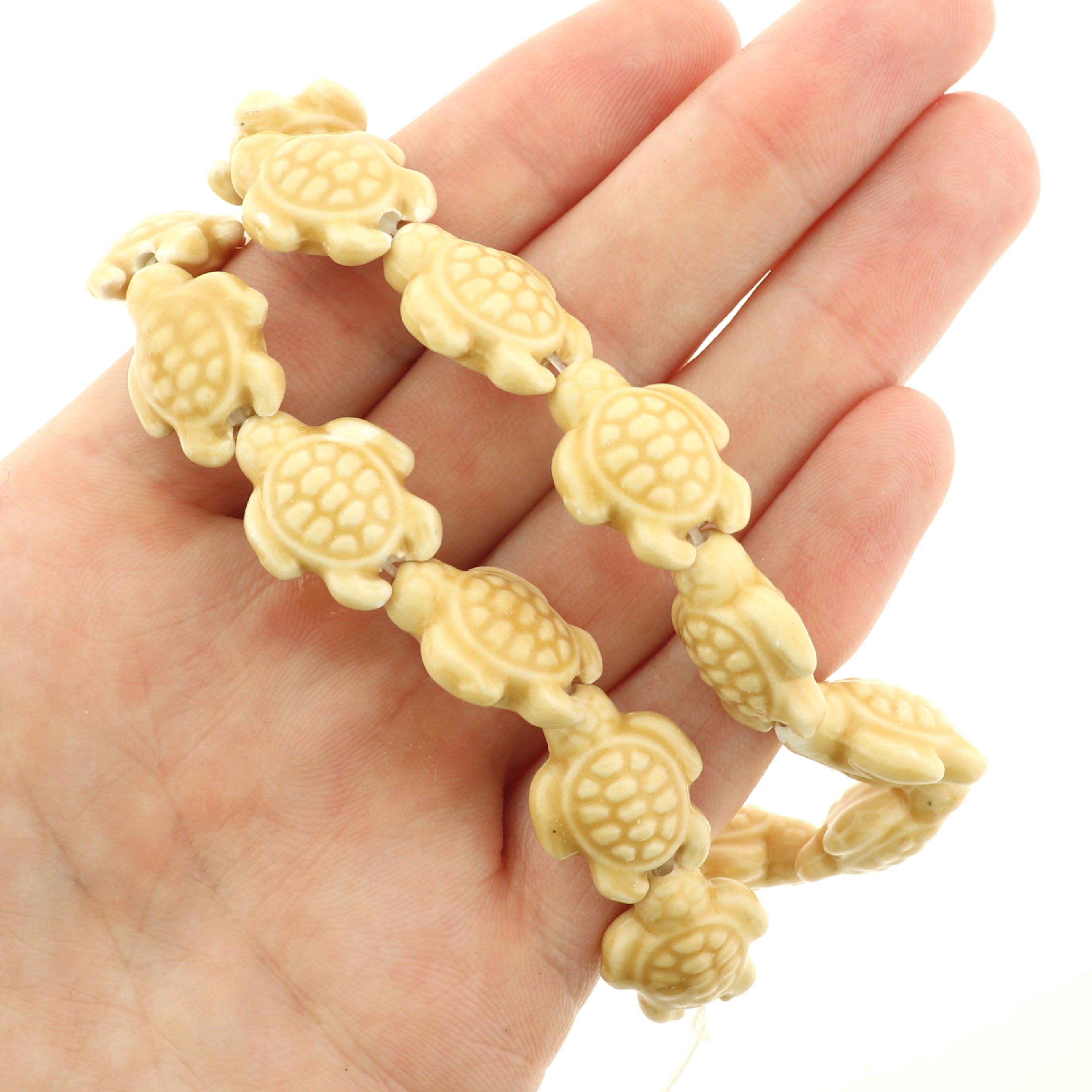 10 Turtle Ceramic Beads - 19mm x 15mm - Choose Your Color!