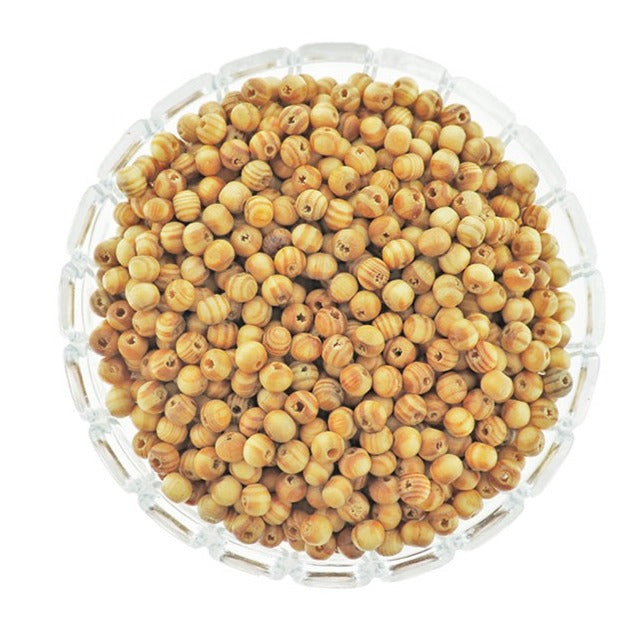 100 Round Wooden Beads - 6mm - Choose Your Color!