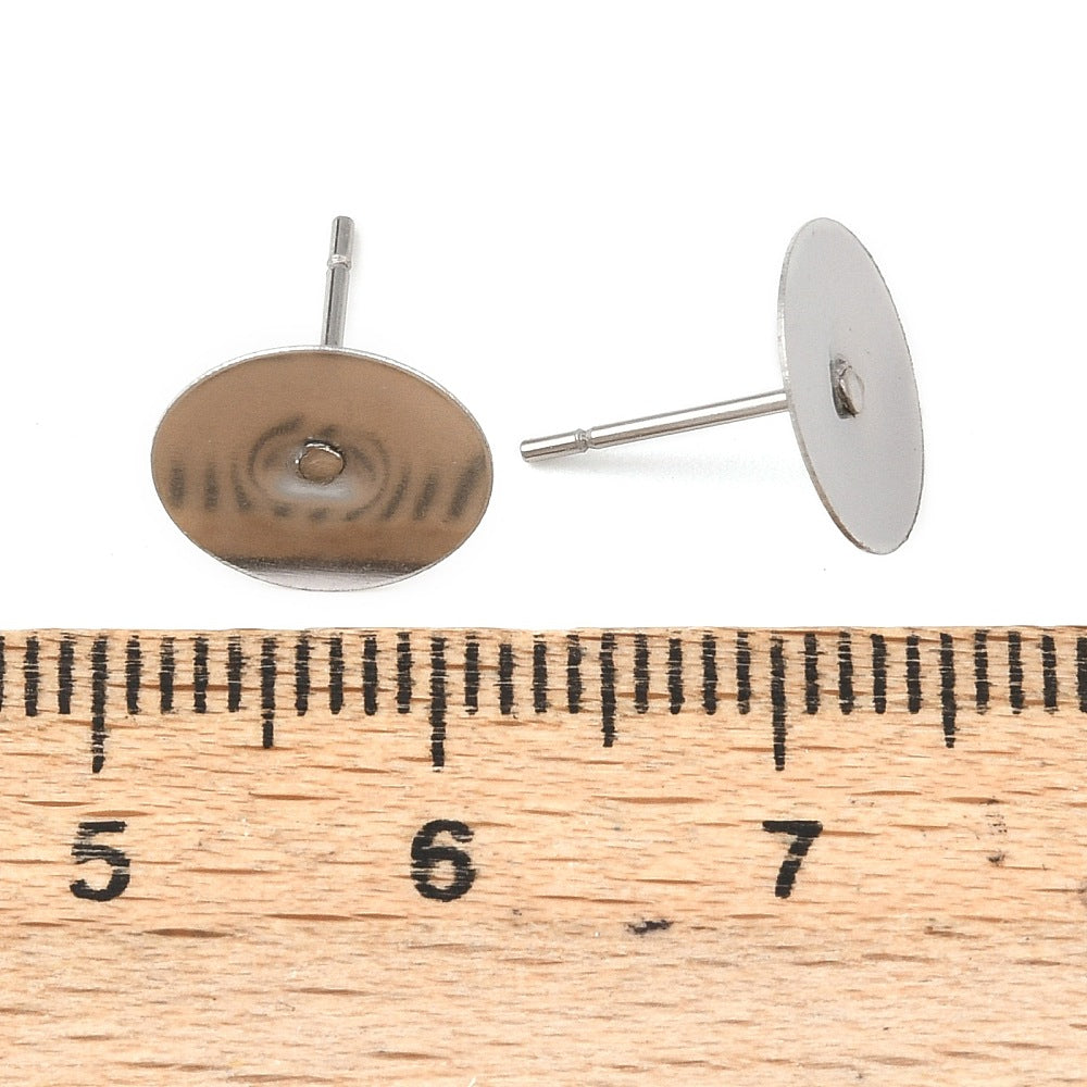 50 Surgical Stainless Round Earring Posts - Choose Your Size!