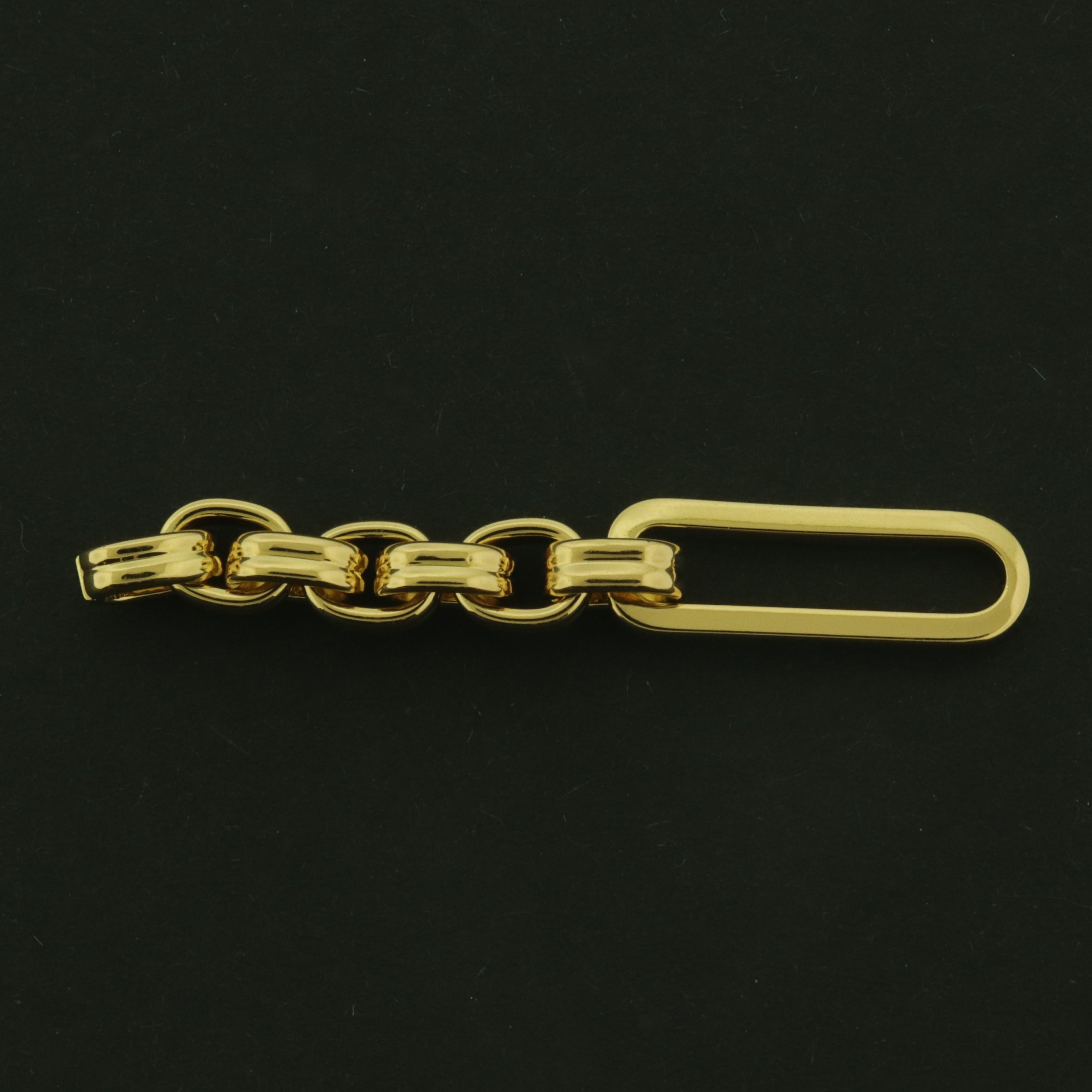 14k Chain Connector - Extender Chain - 50mm x 7mm - 14k Gold Plated Brass - GLD1013