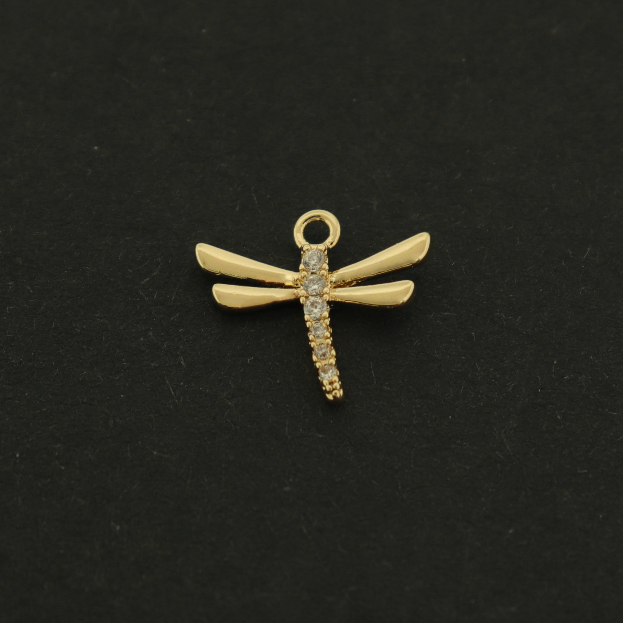 14k Dragonfly Charm - Insect Pendant - 14k Gold Filled - GLD625