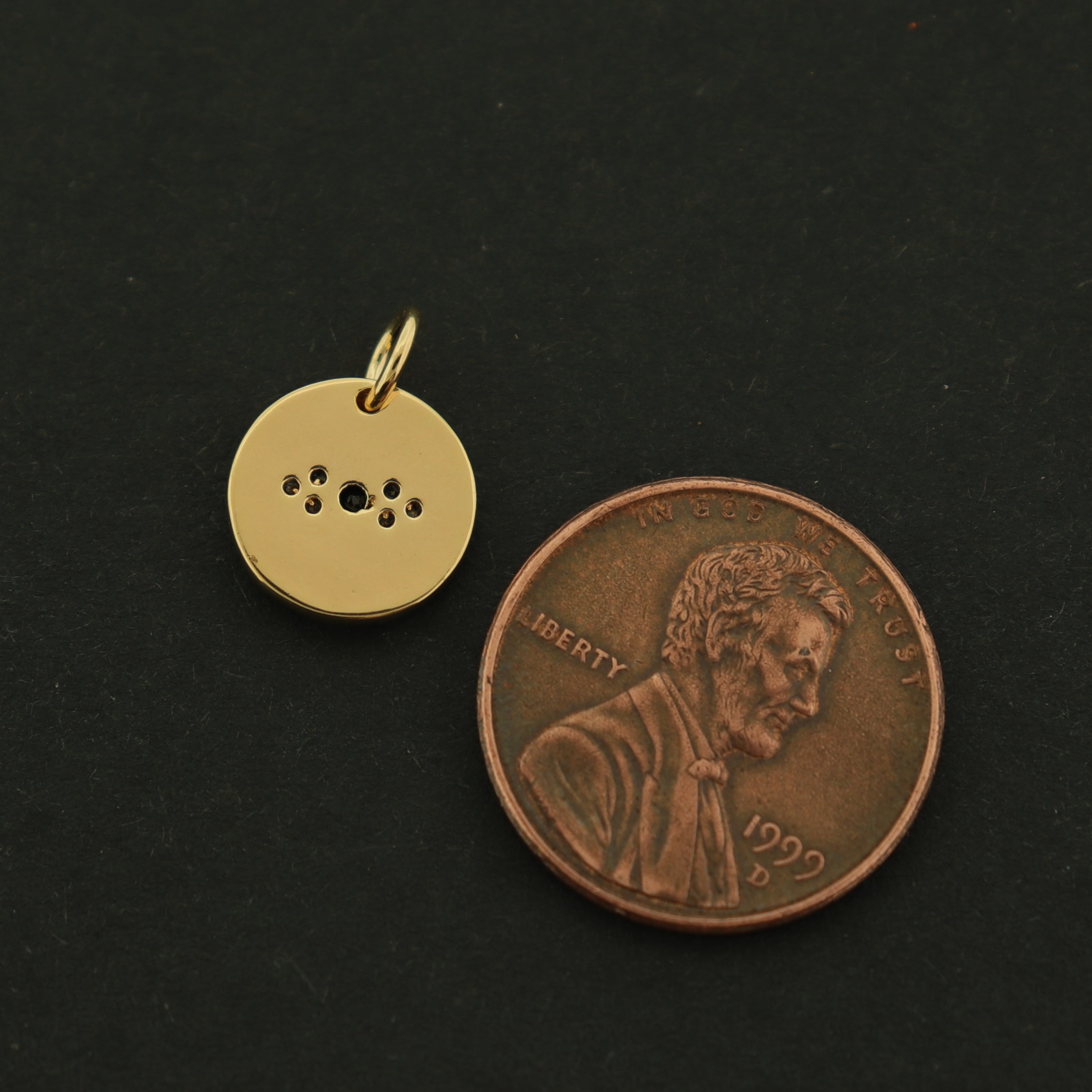 14k Evil Eye Charm - Spiritual Pendant - 14k Gold Plated - GLD619