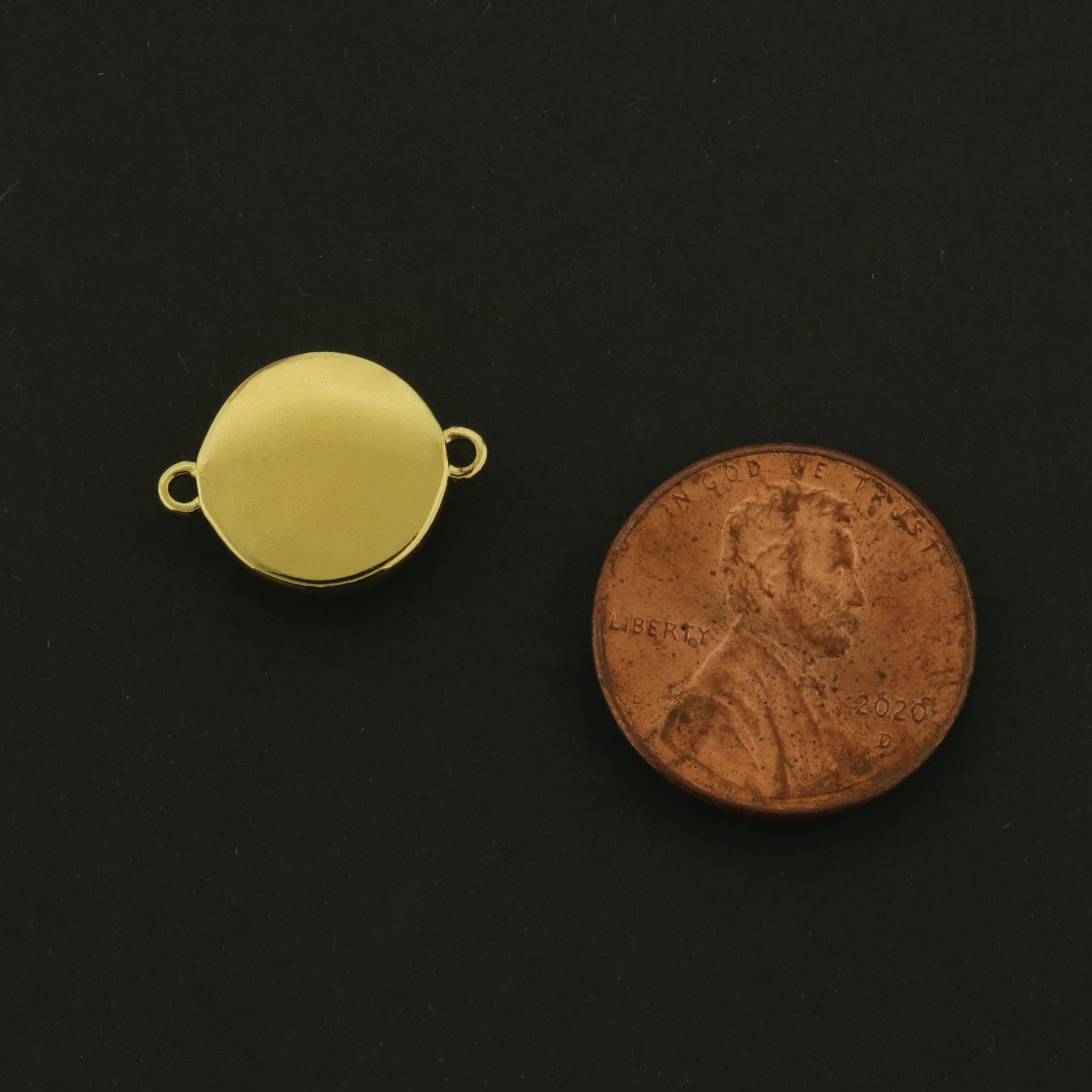 Breloques connecteur fleur 14 carats - Incrustation de perles naturelles - GLD1251