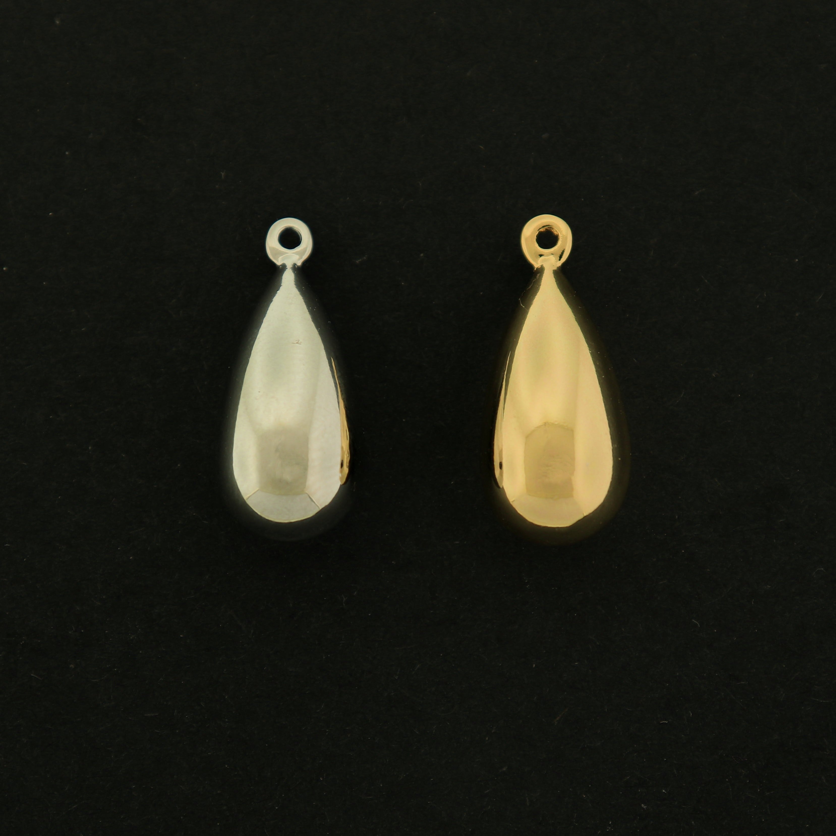 14k Gold Drop Charm - Silver or Gold - 14k Gold Plated