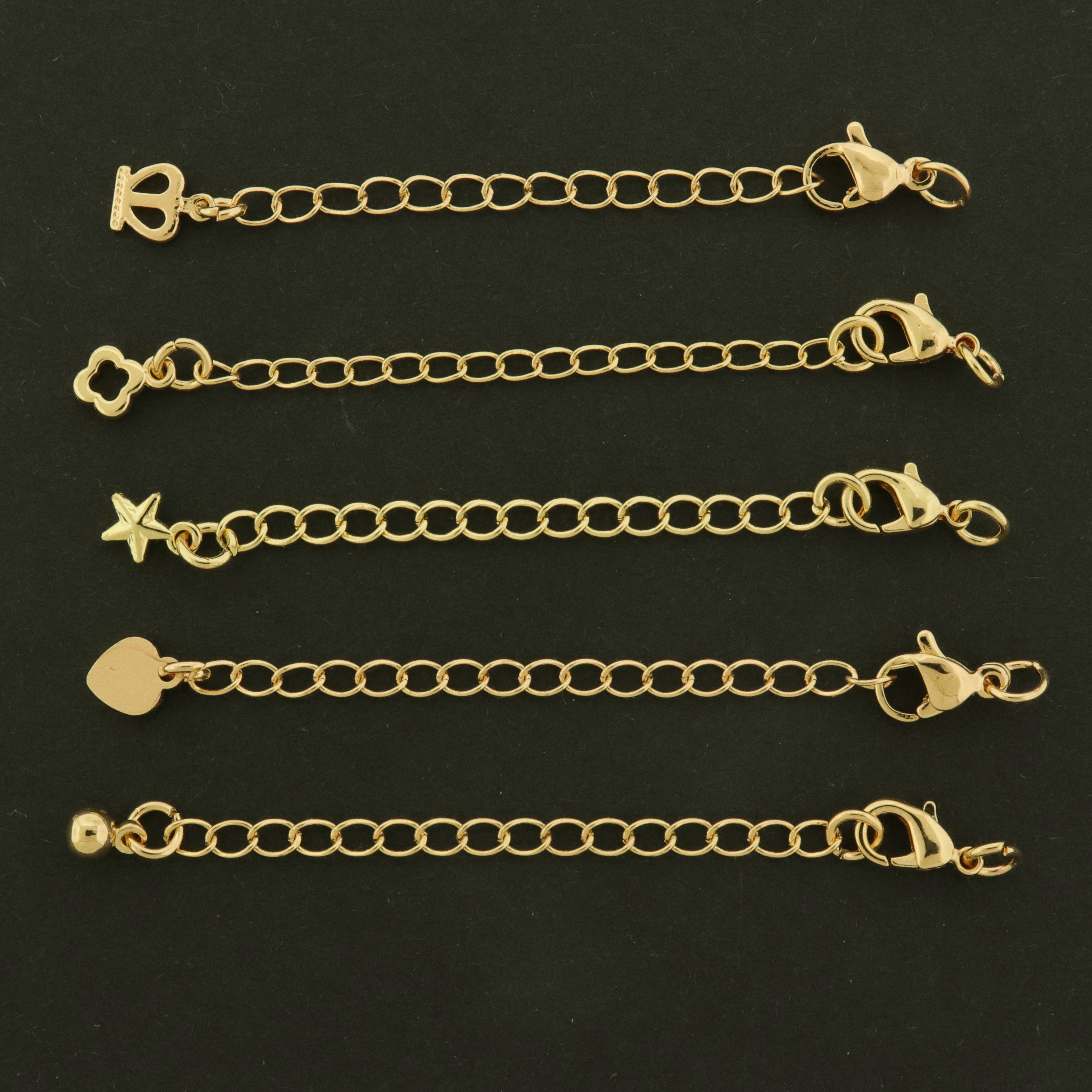 14k Gold Extender Chain - 4 Extenders - Choose your Style - 14k Gold Filled