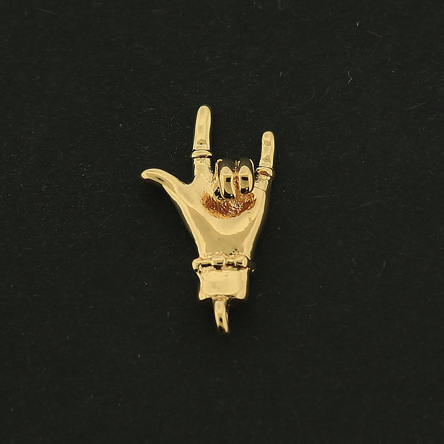 14k Gold Hand Sign Charm - I Love You Hand Sign Pendant - 14k Gold Filled - GLD360