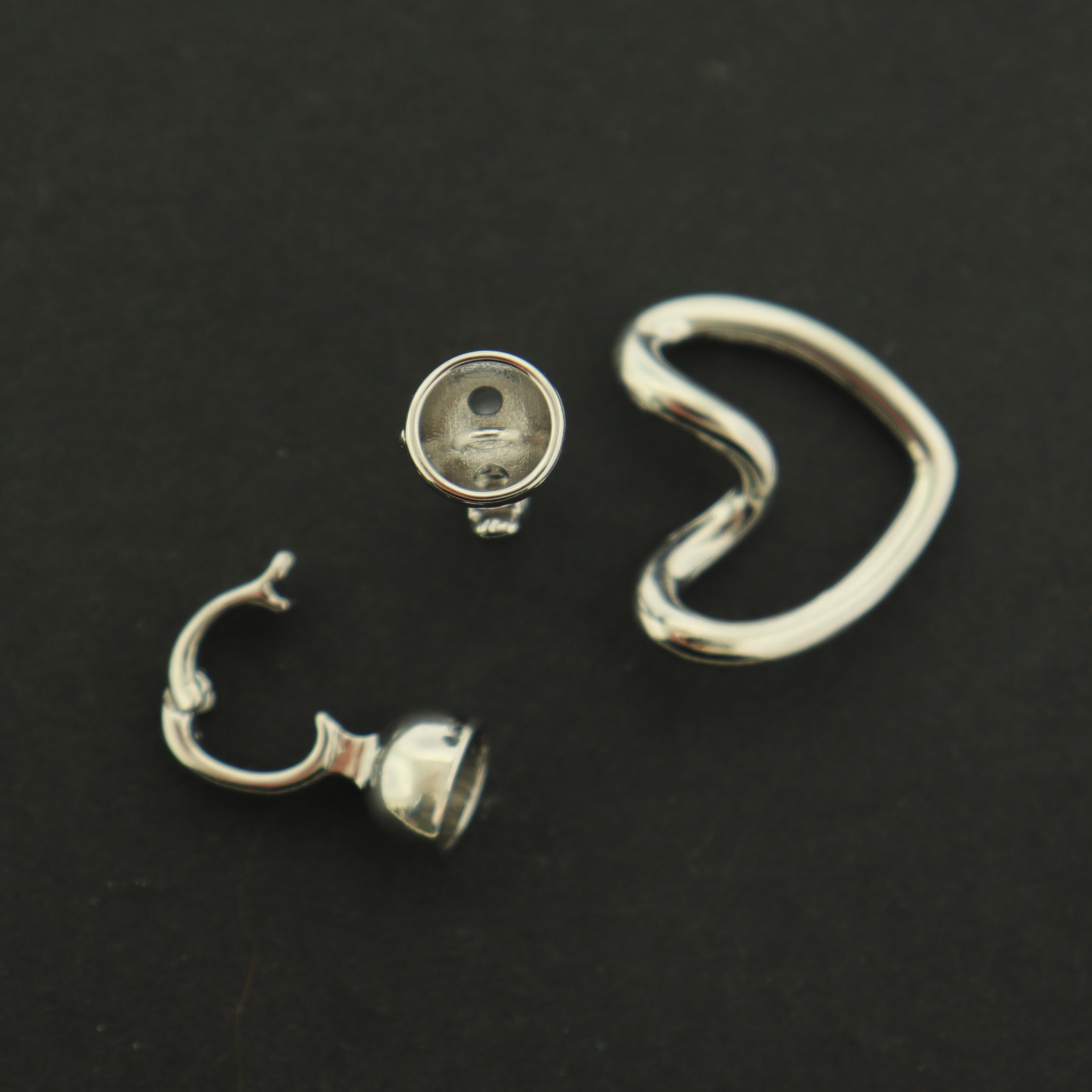 14k Gold Heart Clasps - Silver or Gold - 14k Gold Plated - Choose Your Tone