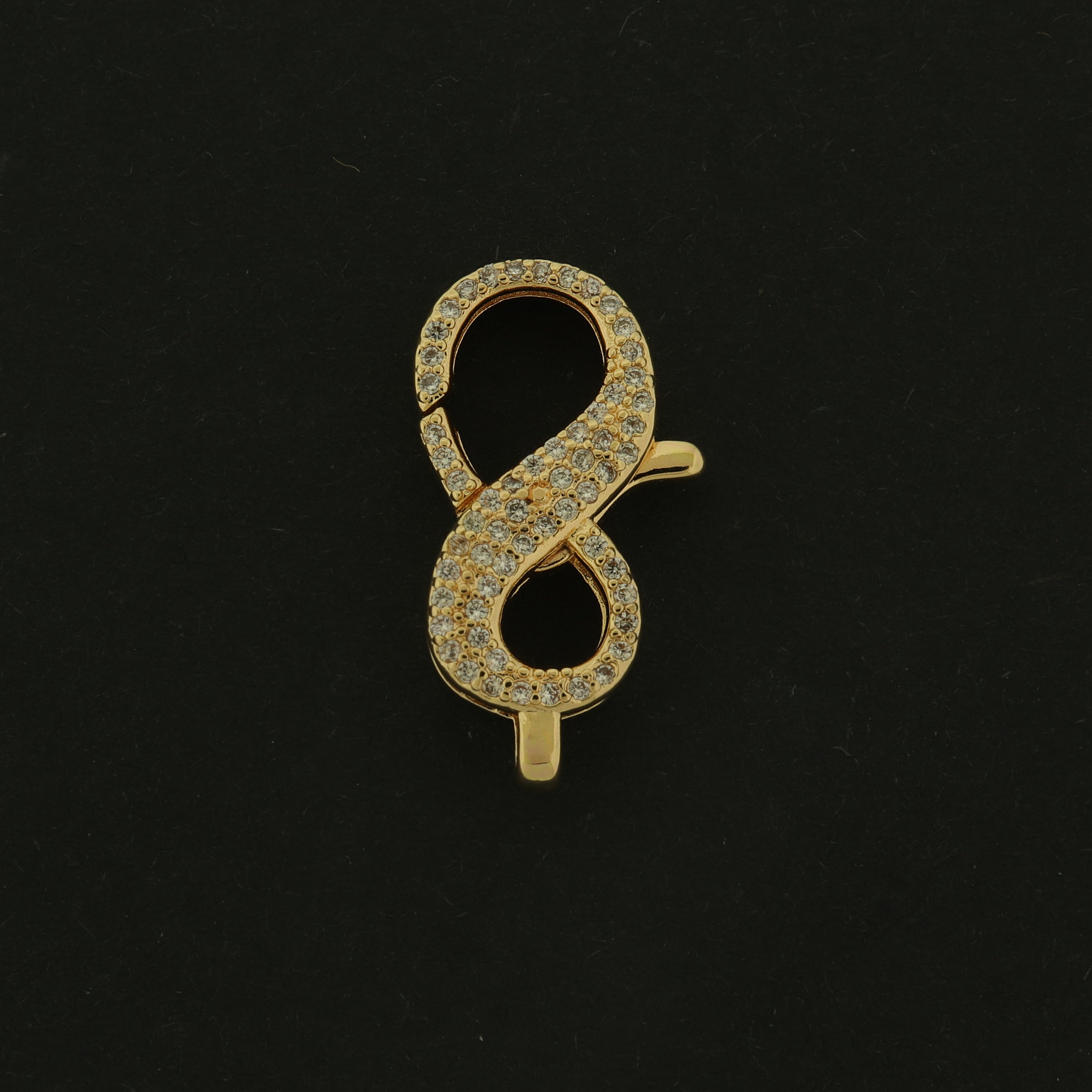 14k Gold Lobster Clasp - Figure 8 Clasp - 14k Gold Plated - 1 Clasp - GLD850