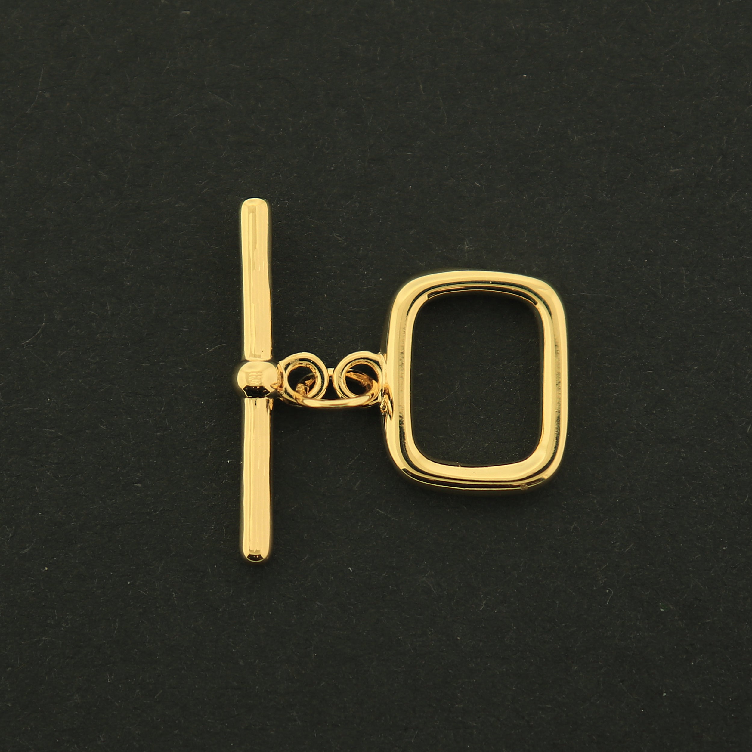 14k Gold Toggle Clasp -Square Design - 14k Gold Plated - GLD320