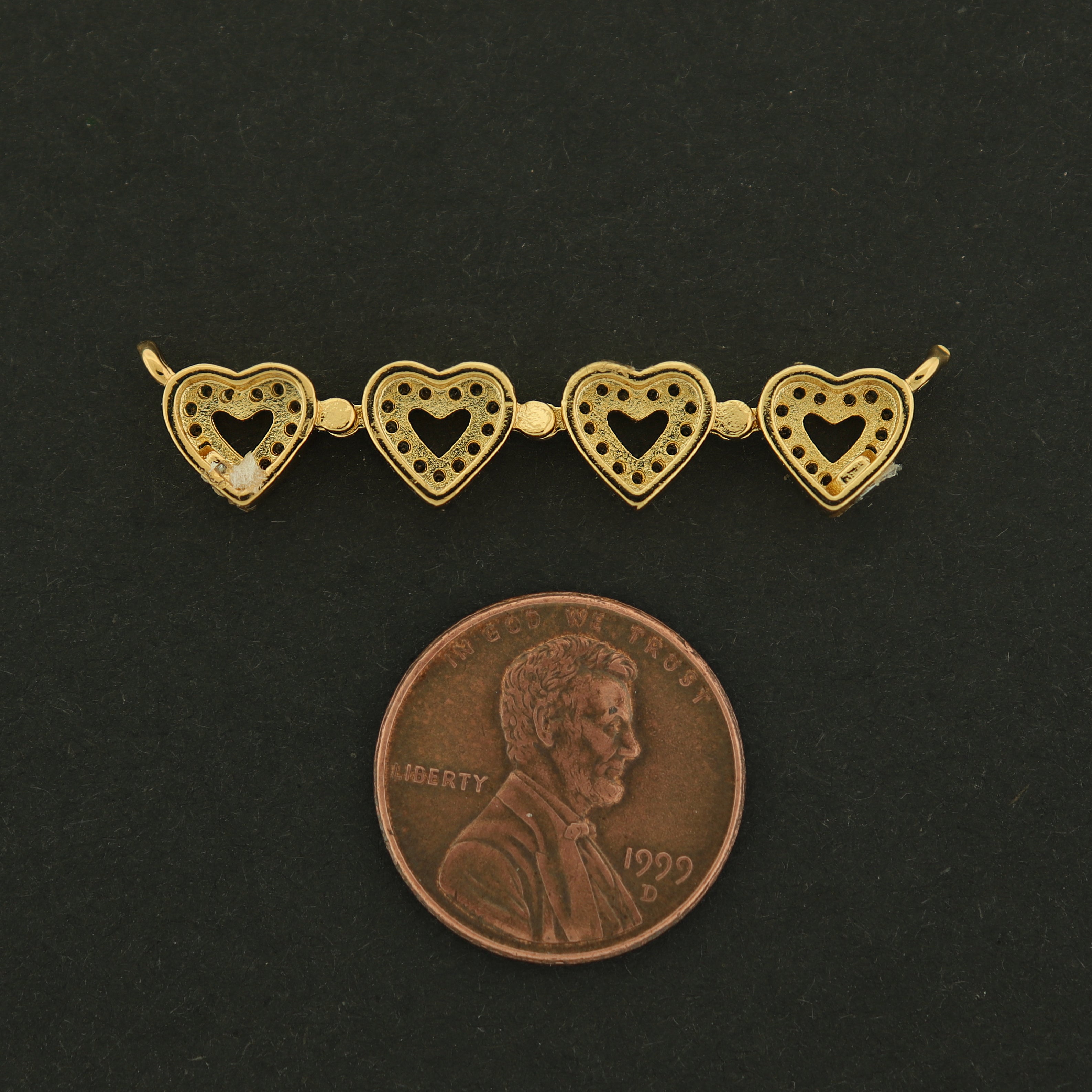 14k Heart Connector - Choose Your Color - 14k Gold Filled