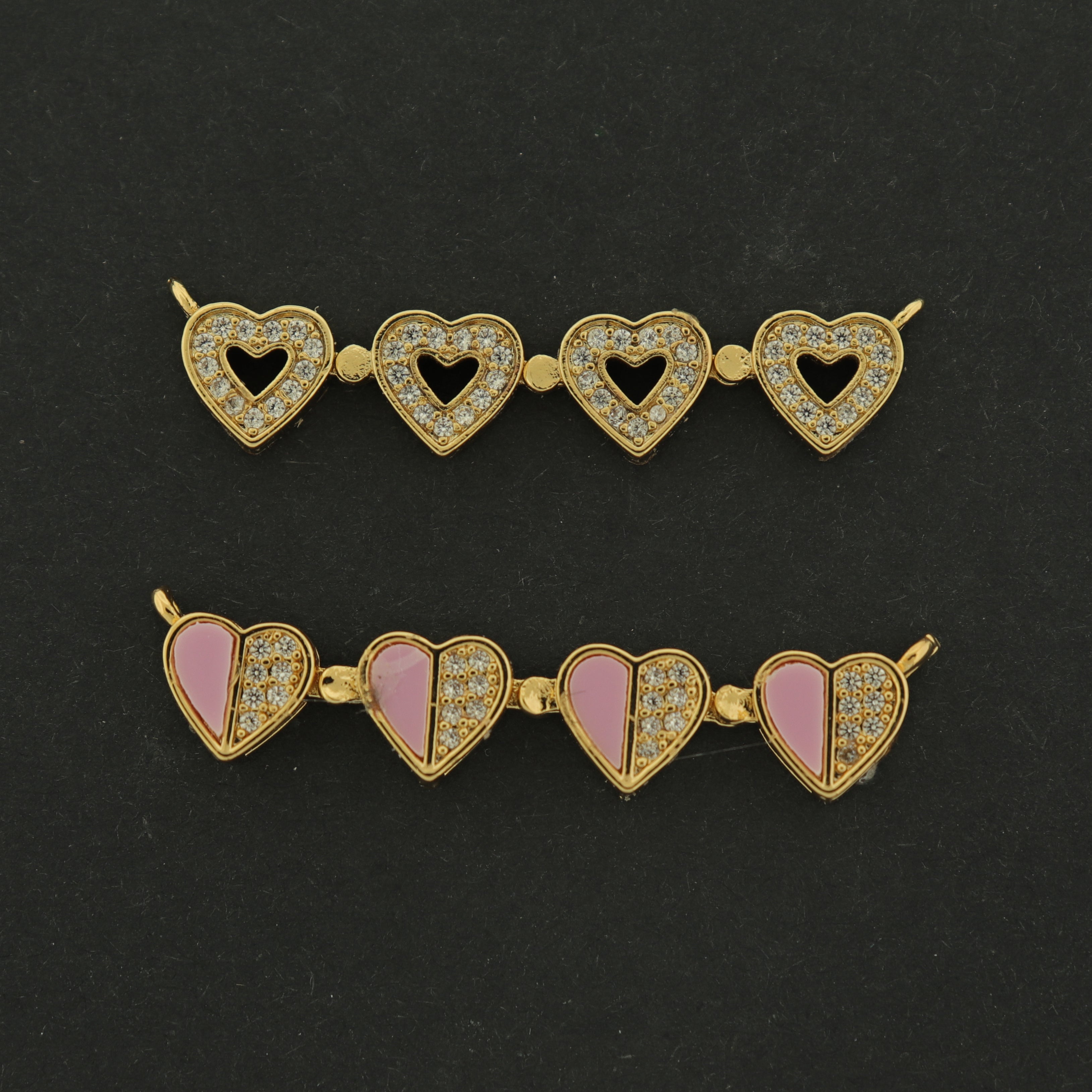 14k Heart Connector - Choose Your Color - 14k Gold Filled