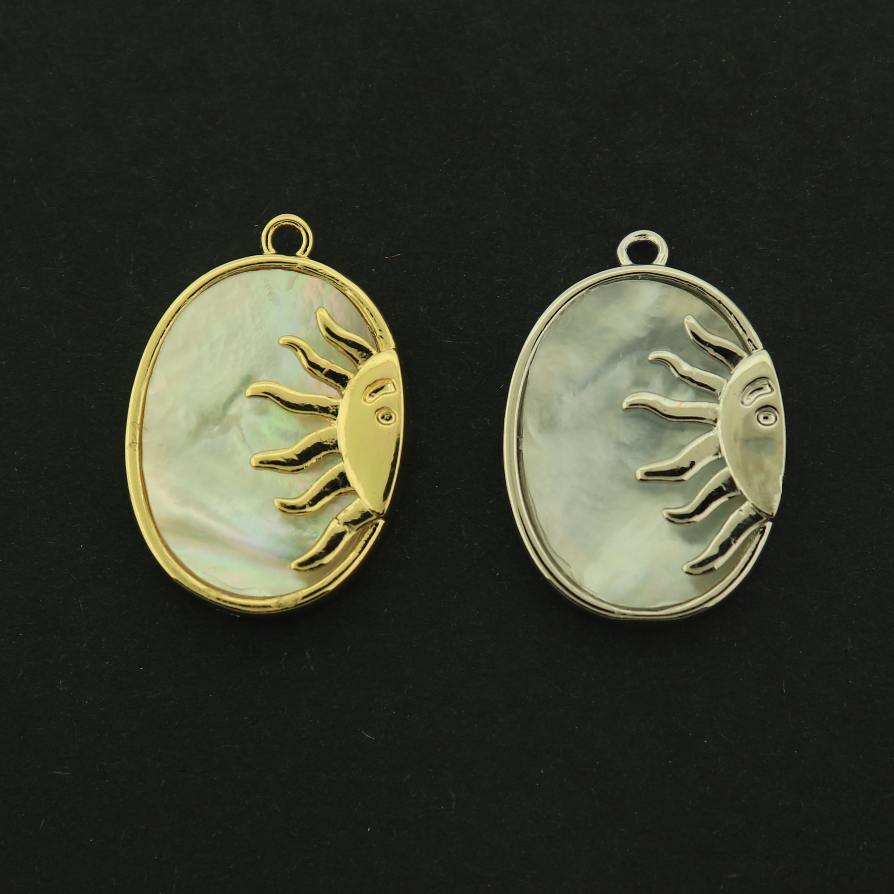 14k Sun Charm - Celestial Pendant - 14k Gold Plated - Choose Your Tone