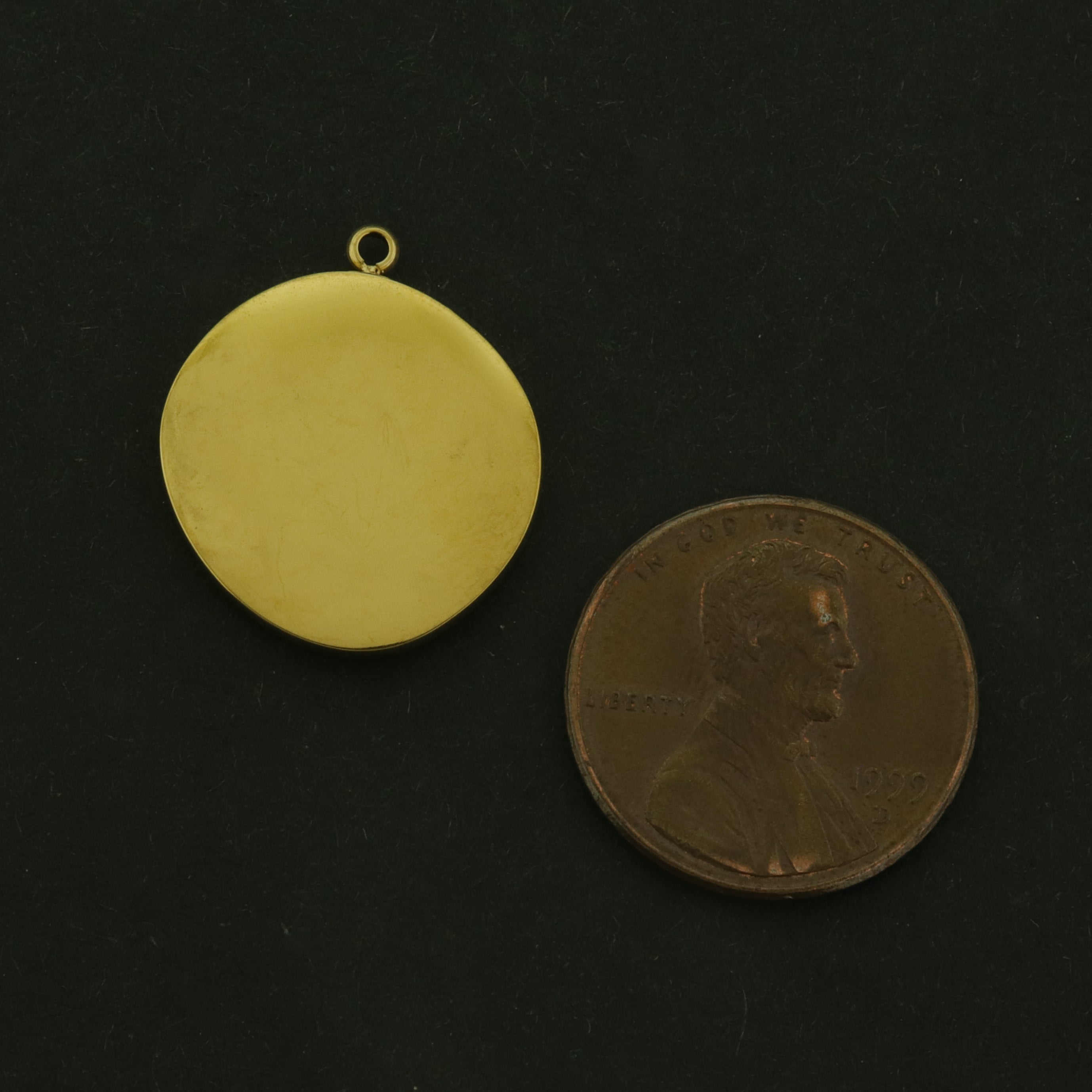 14k Sun Galaxy Charm - Wax Seal Style Celestial Pendant - 14k Gold Plated Titanium - GLD1047