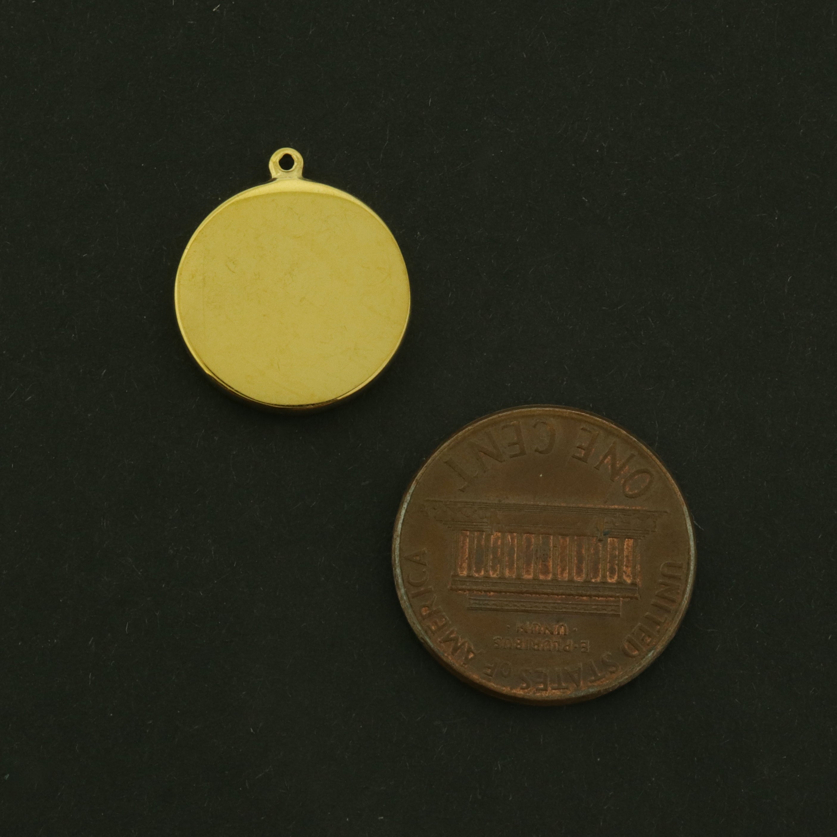 14k Sun Galaxy Charm - Wax Seal Style Celestial Pendant - 14k Gold Plated Titanium - GLD1049