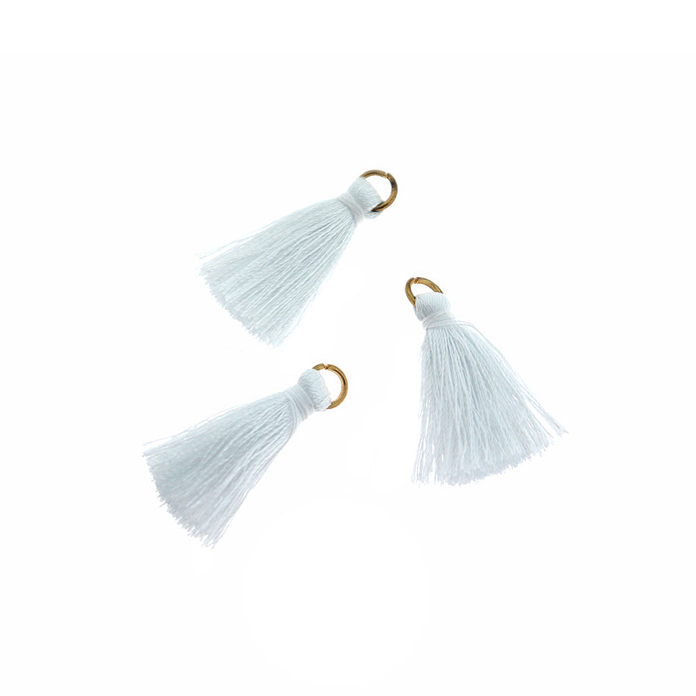 15 Polyester Tassels with Gold Tone Jump Ring - 26mm - Choose Your Color!