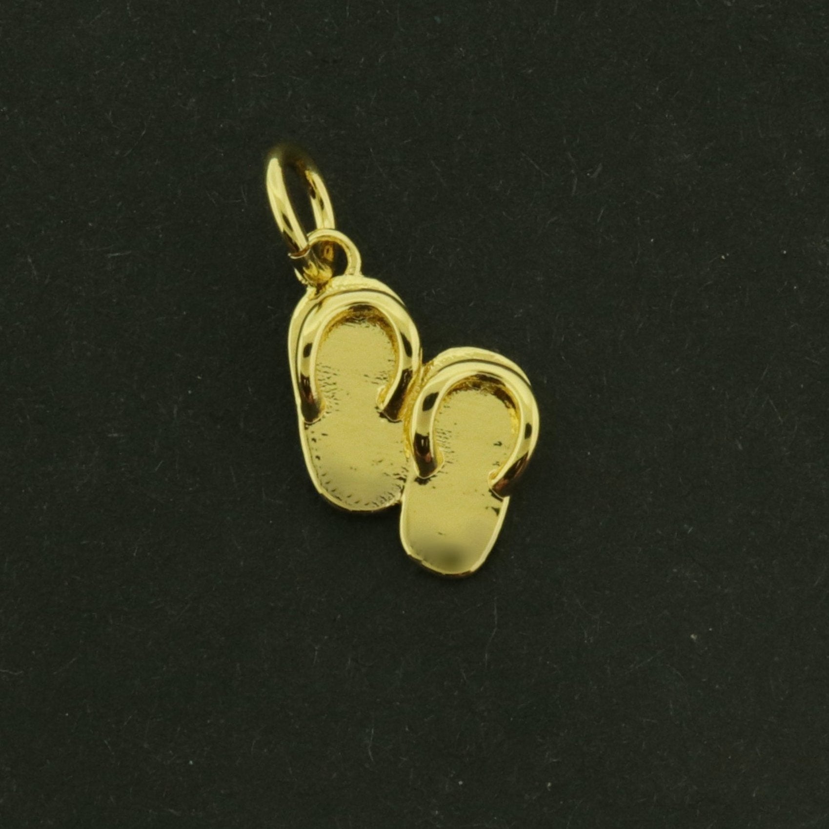 18k Flip Flops Charm - Beach Pendant - 18k Gold Plated - GLD1011