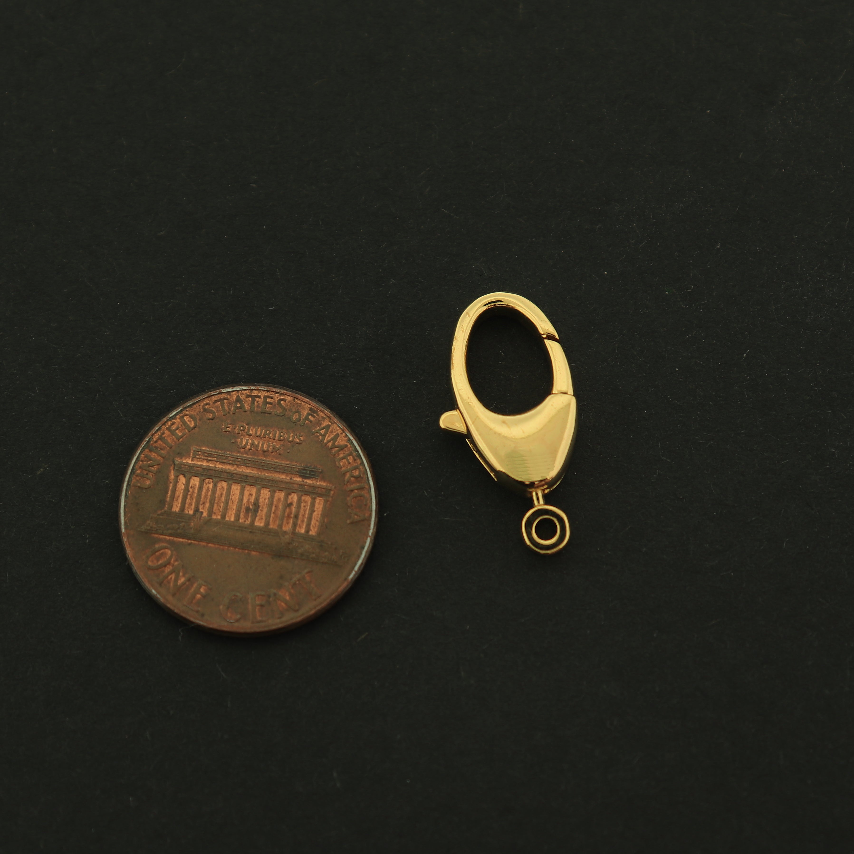 18k Gold Lobster Clasp - 18K Gold Plated - 1 Clasp - GLD062