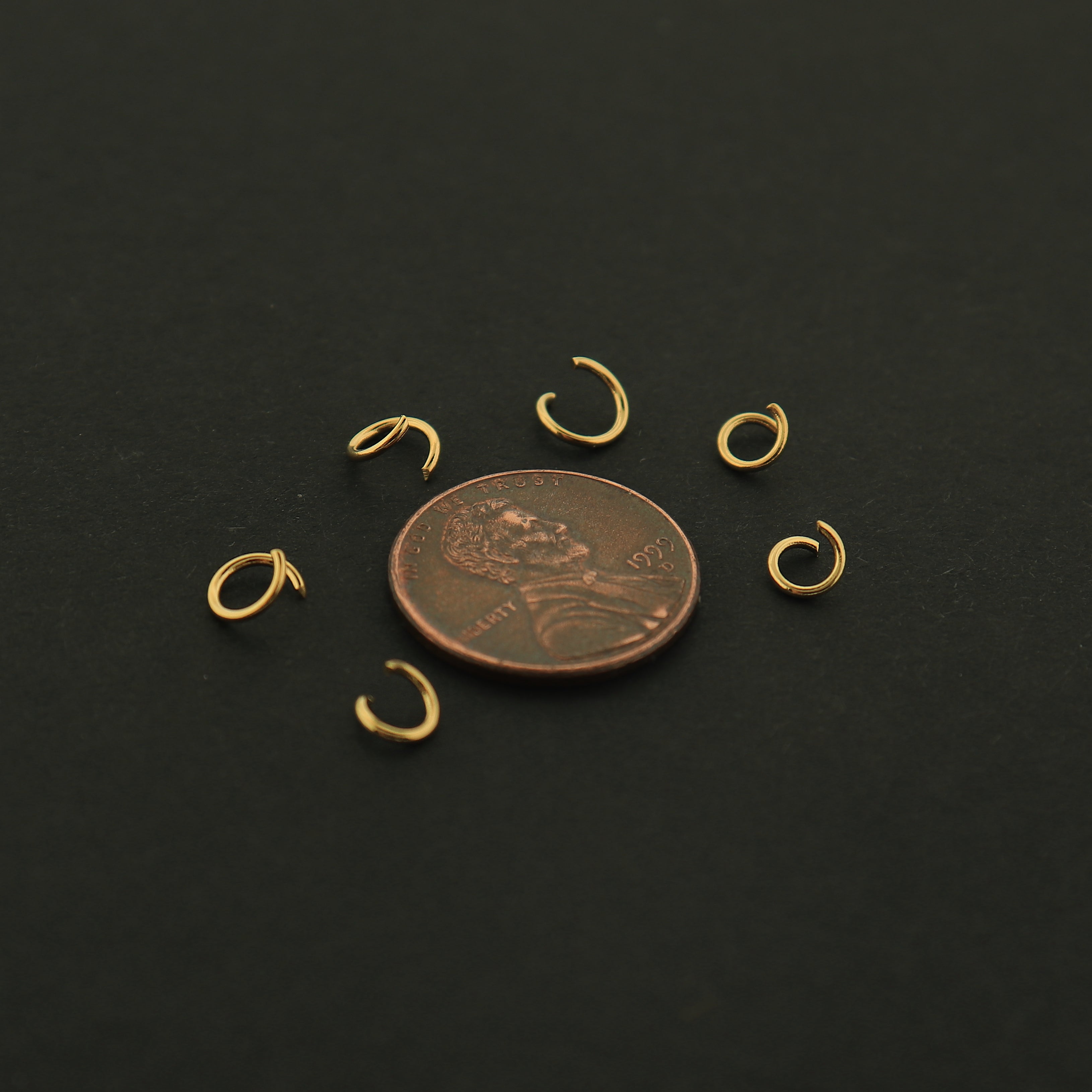 18k Gold Stainless Steel Jump Rings - 50 Jump Rings - 5mm or 6mm Choose Your Size