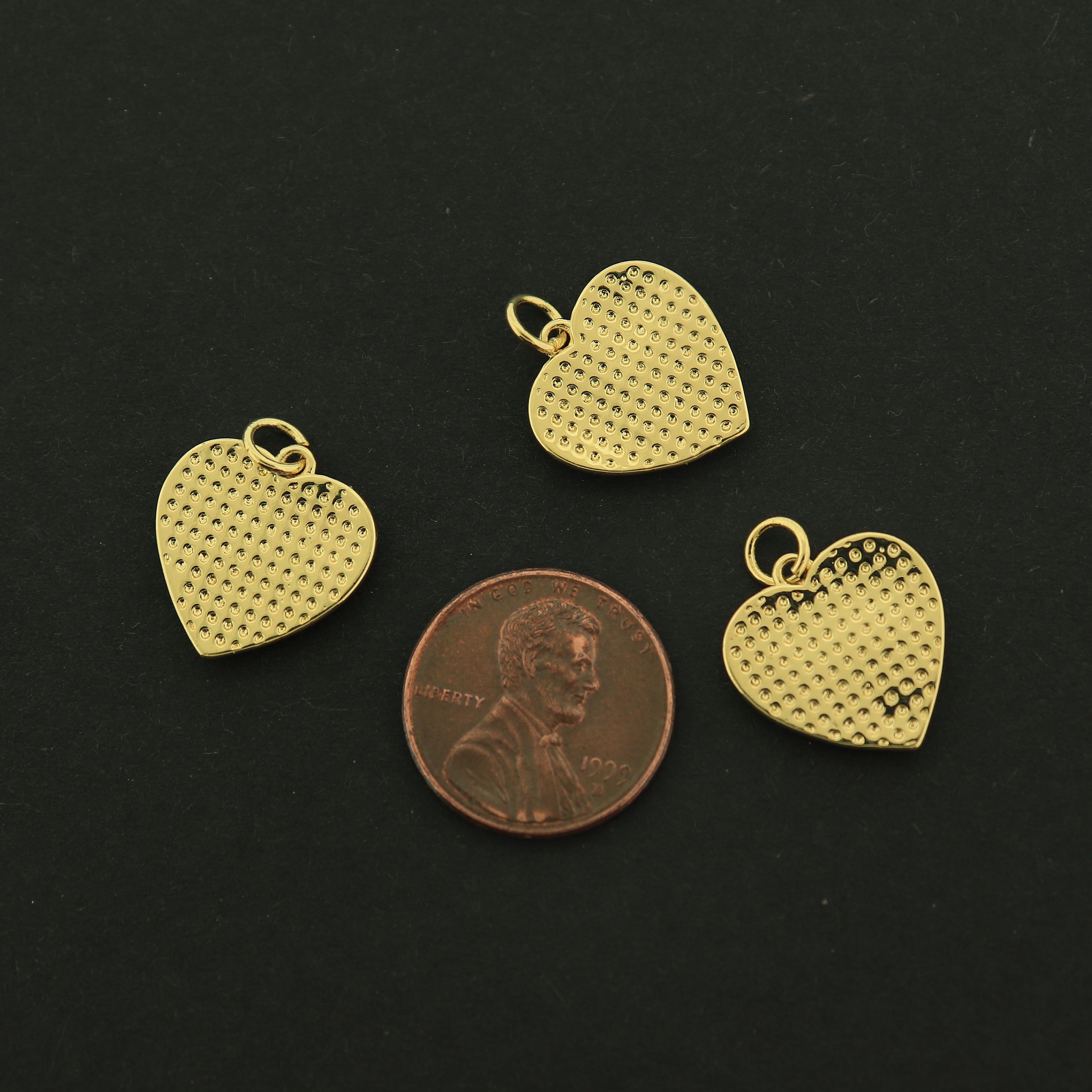 18k Gold Yin Yang Heart Charm - Choose Your Color - Enamel Pendant - 18k Gold Plated -