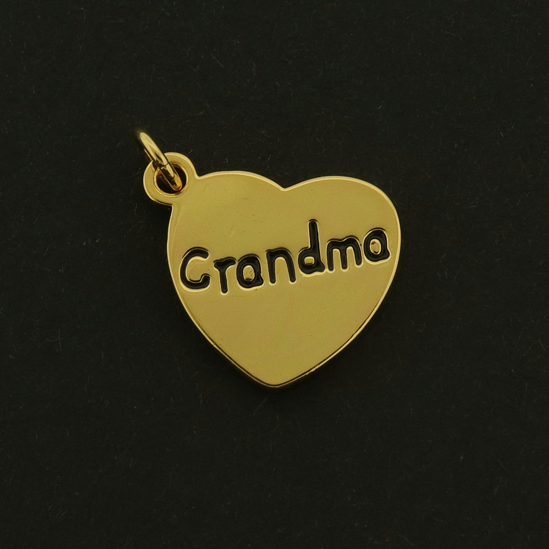 18k Grandma Charm - Family Pendant - 18k Gold Plated Brass - GLD787