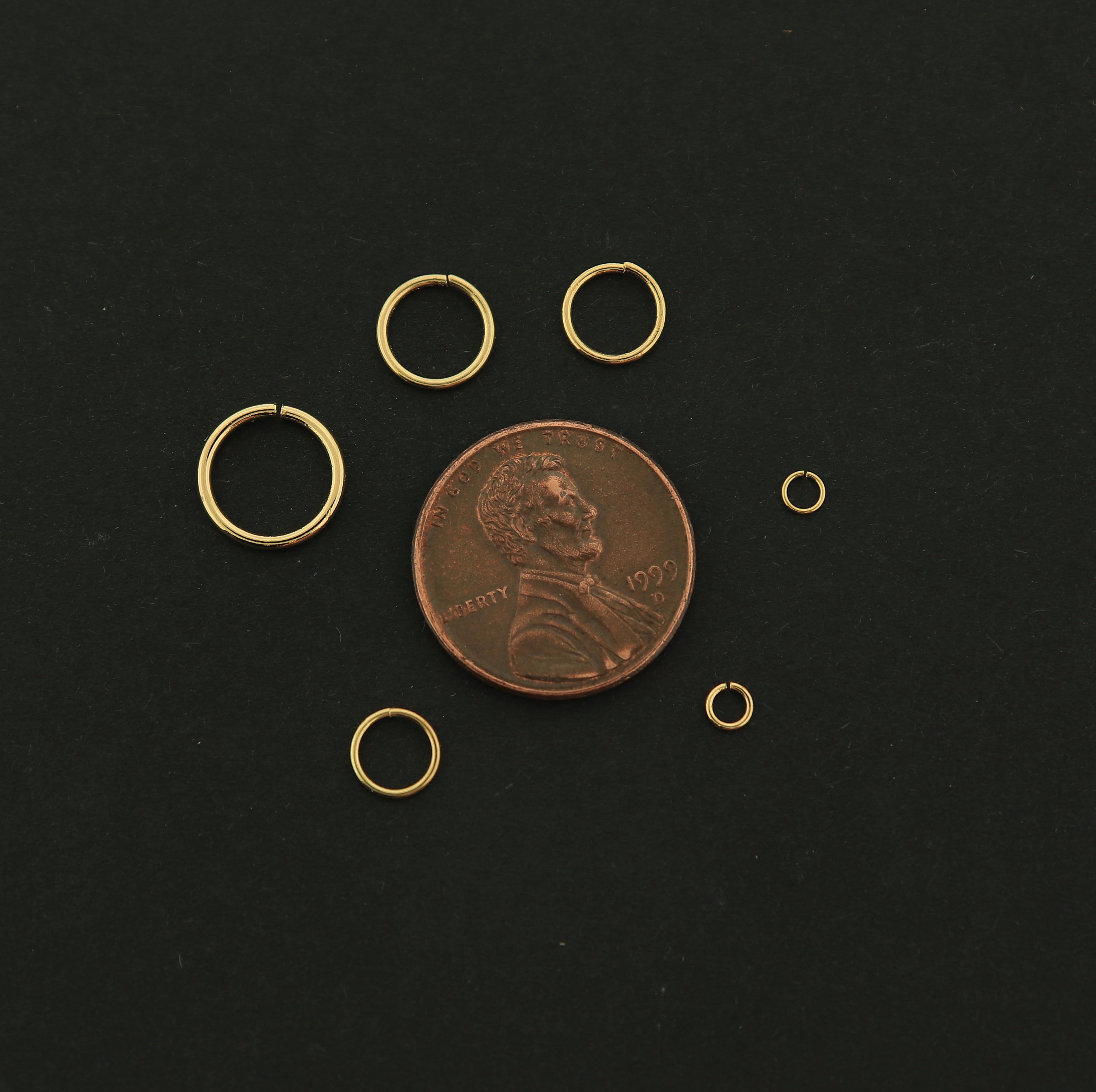 18k Jump Rings - 100 Jump Rings - Choose Your Size