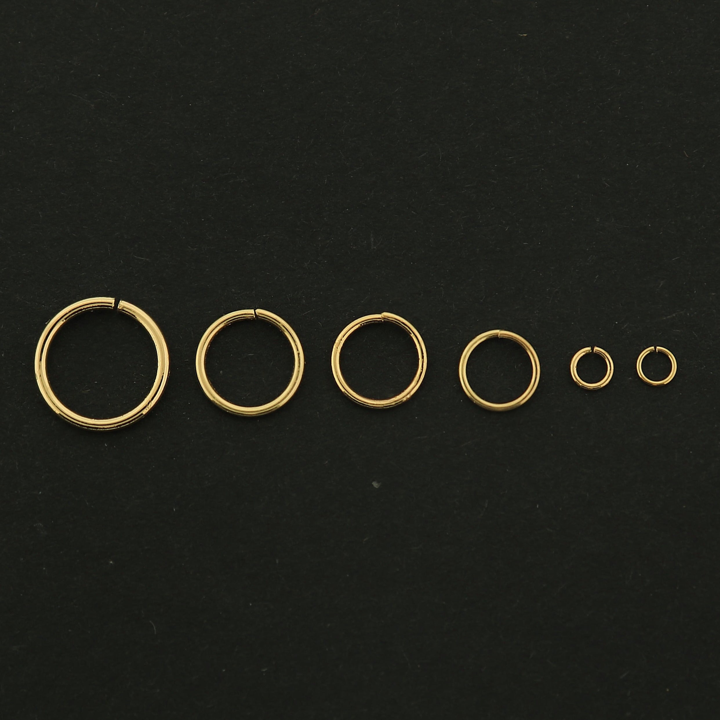 18k Jump Rings - 100 Jump Rings - Choose Your Size
