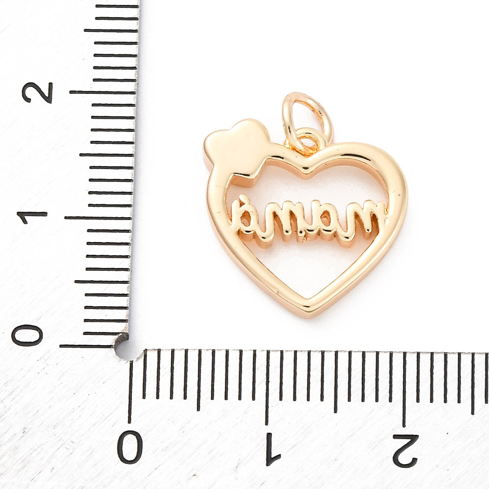 18k Mama Charm - Mom Pendant - 18k Gold Plated with Enamel - GLD1218