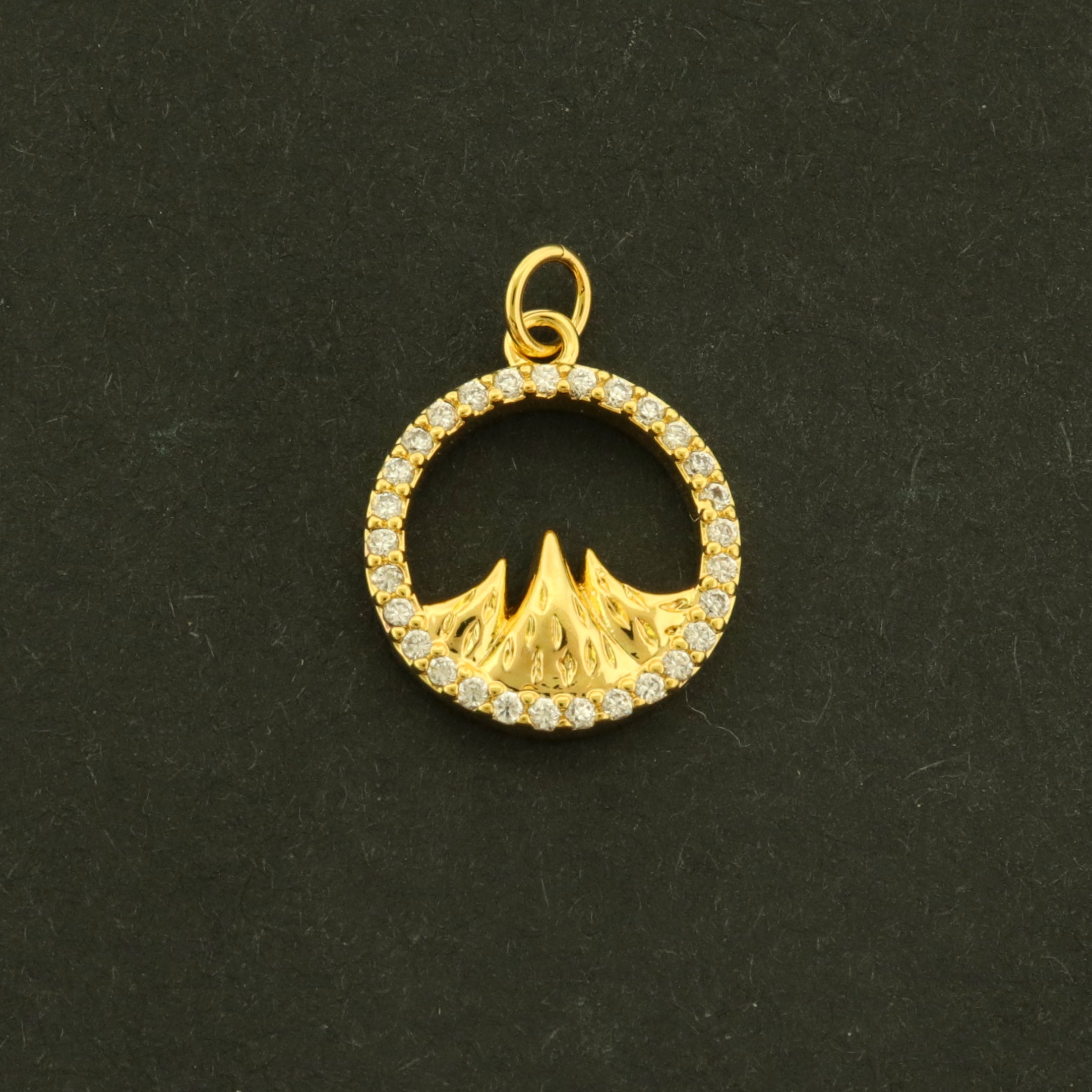 18k Mountain Charm - Adventure Pendant - 18k Gold Plated Copper - GLD994