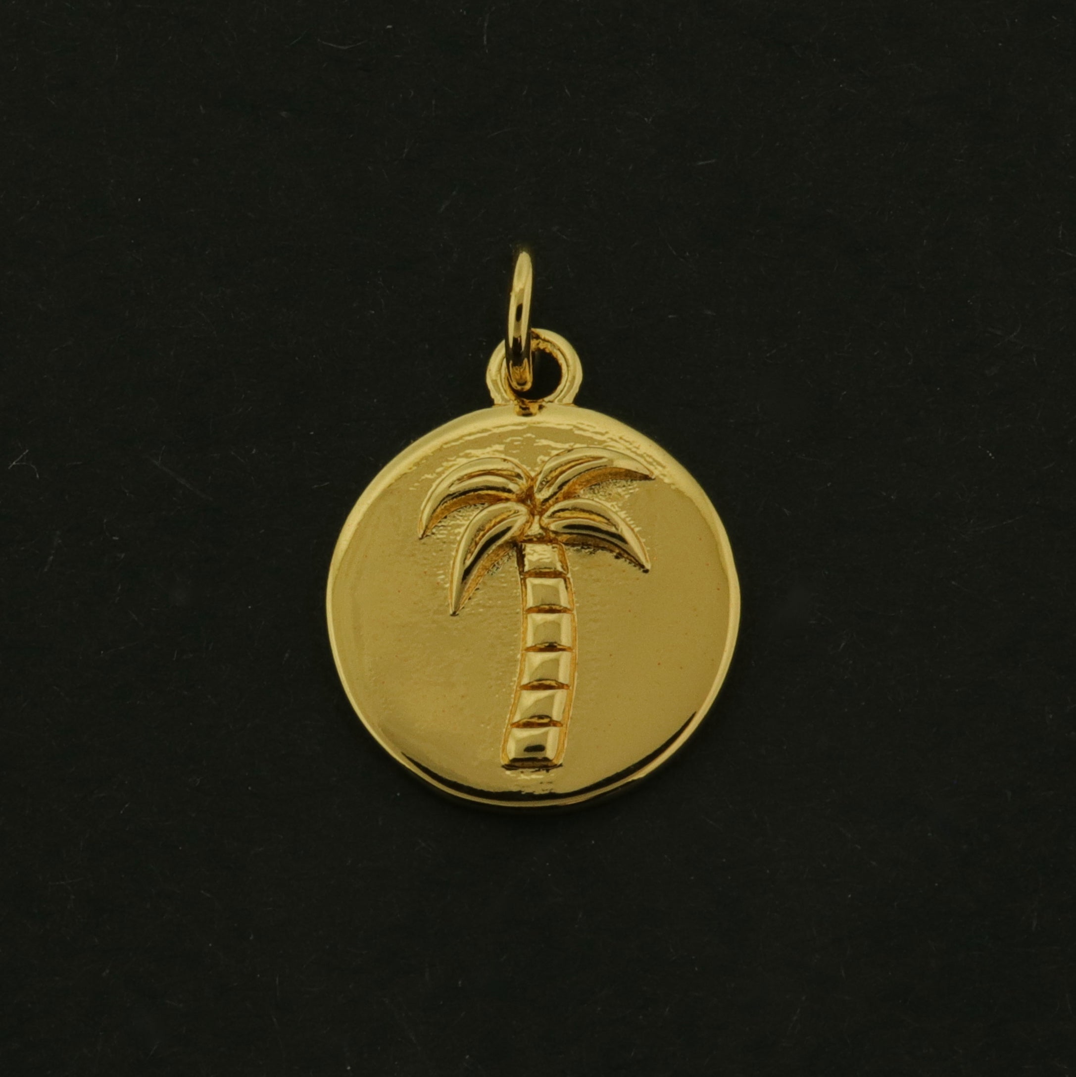 18k Palm Tree Charm - Beach Pendant - 18k Gold Plated - GLD803