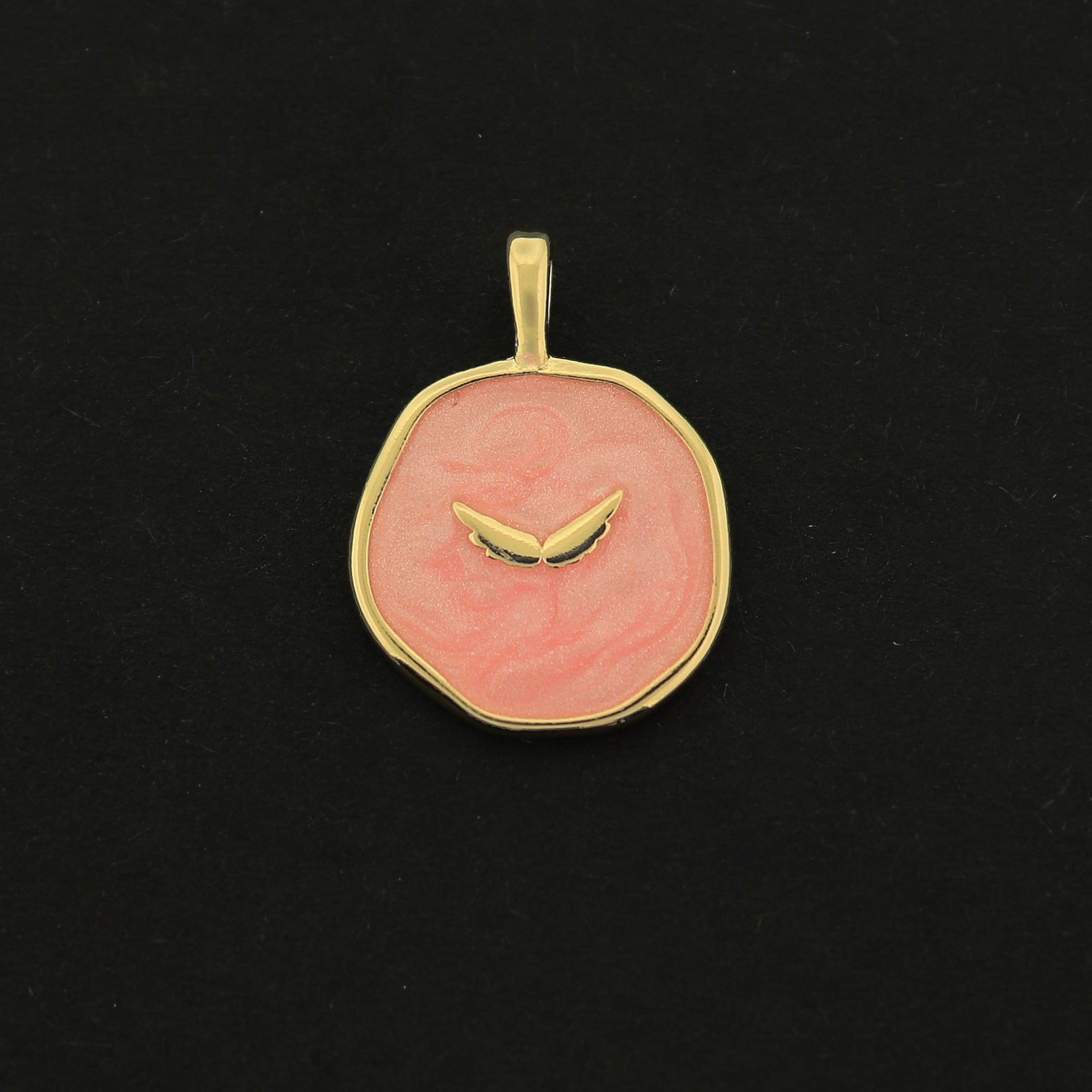 18k Wings Charm - Memorial Pendant - 18k Gold Plated - GLD468