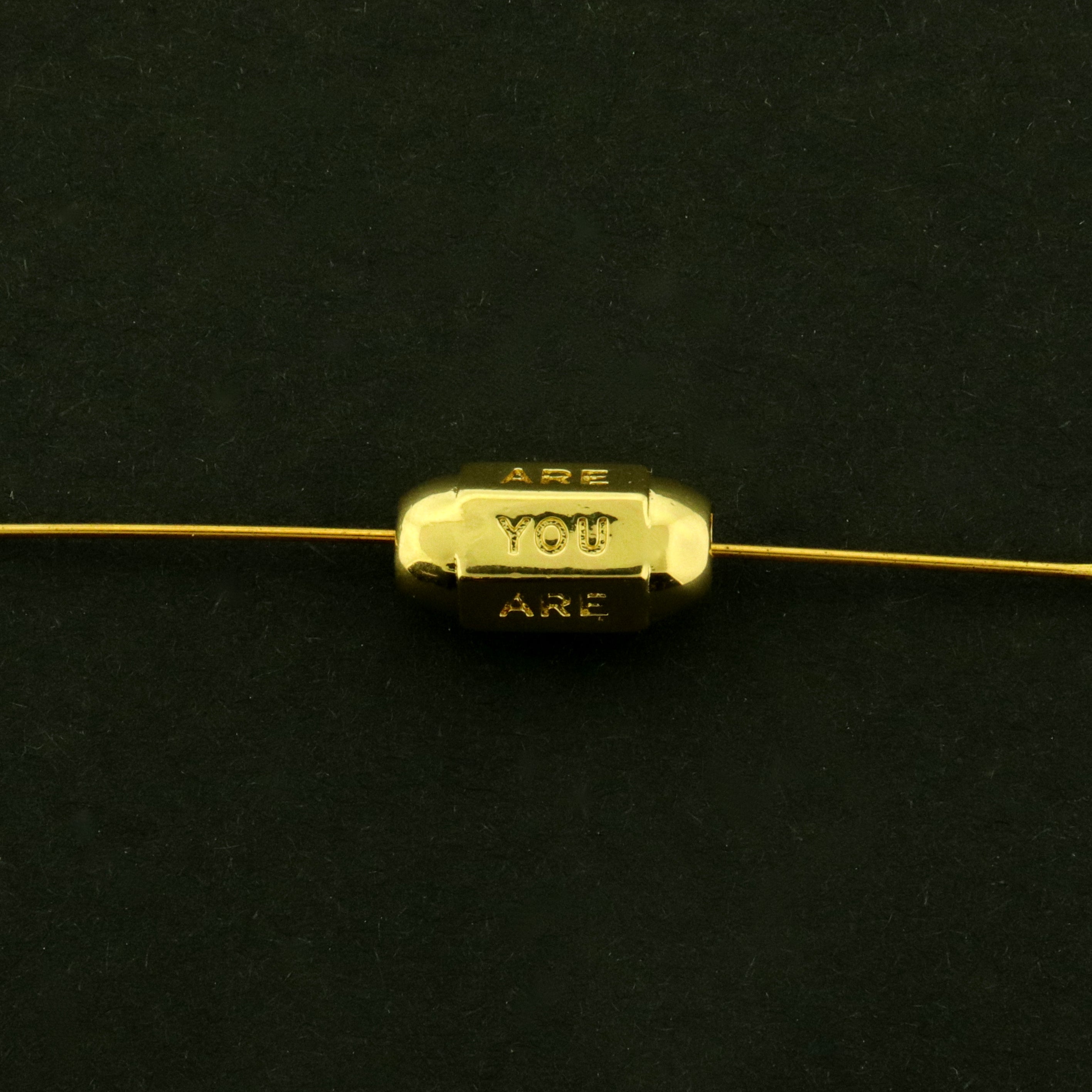 18k "You Are" Spacer Bead - 18k Gold Plated Brass - GLD1016