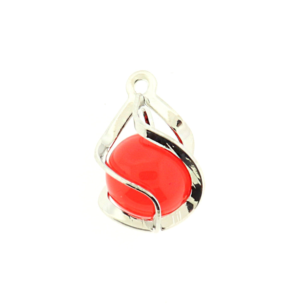 2 pendentifs en pierres précieuses œil de chat bleu - GEM163