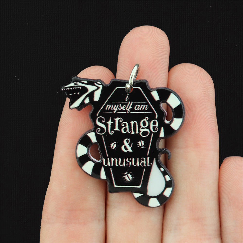 2 I Myself am Strange & Unusual Acrylic Charms 2 Sided - K244