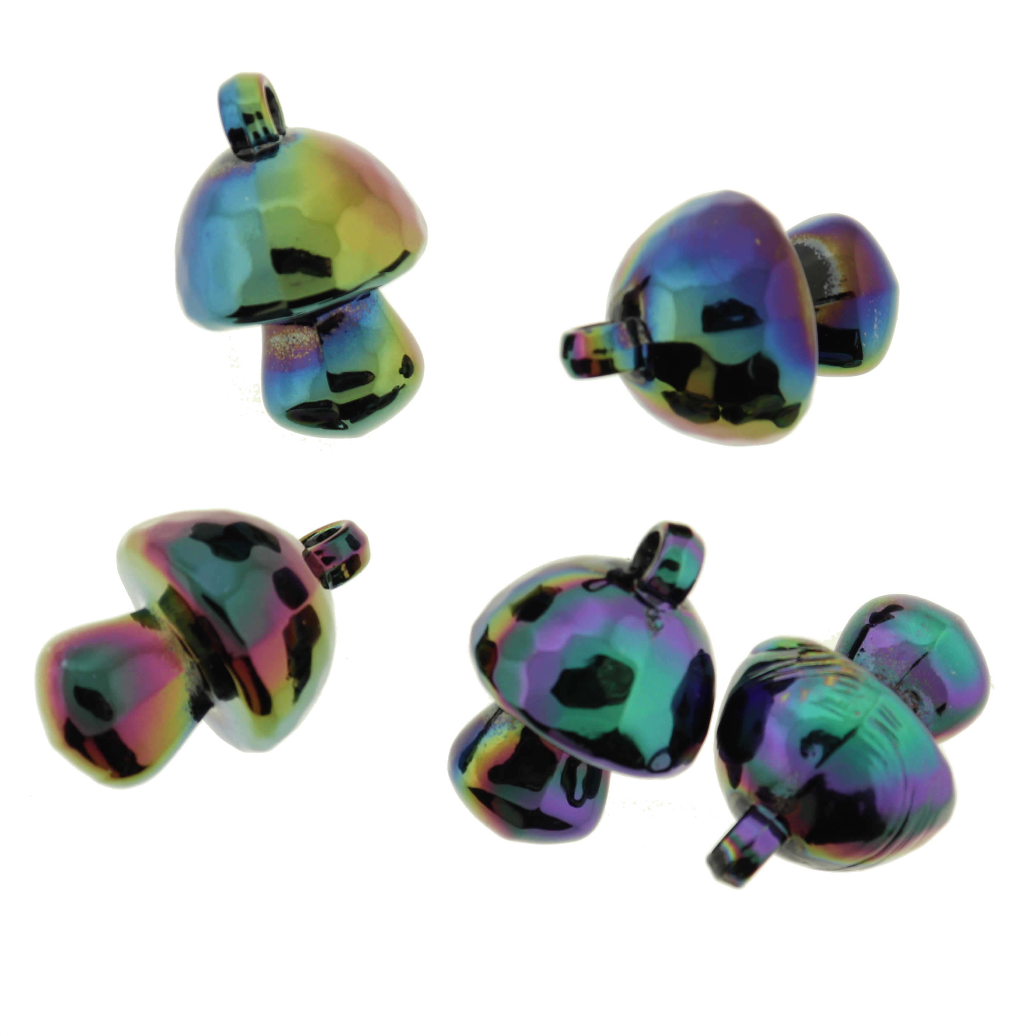 2 Mushroom Acrylic Charms 3D - Choose Your Color