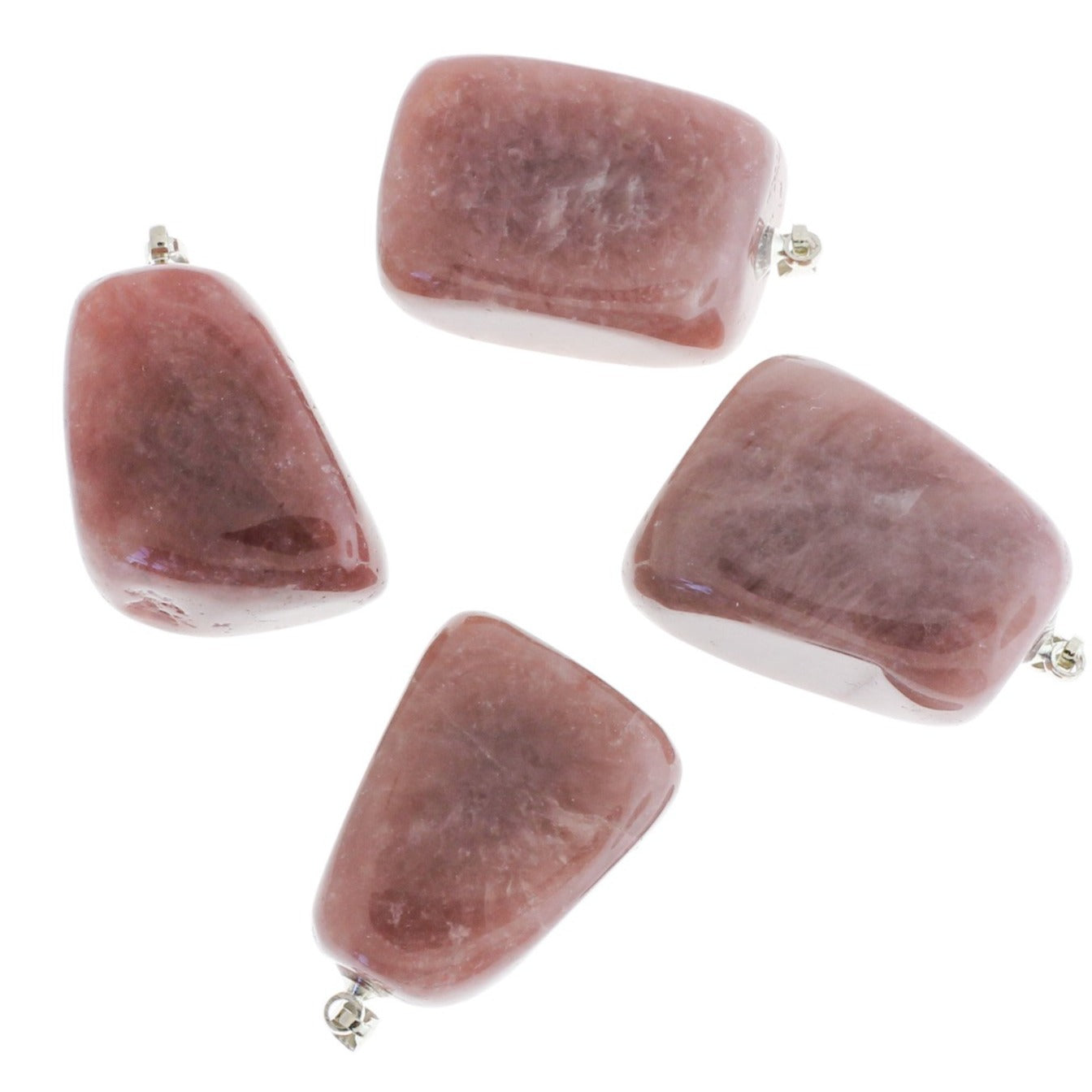 2 pendentifs en pierres précieuses de labradorite naturelle 3D - GEM144