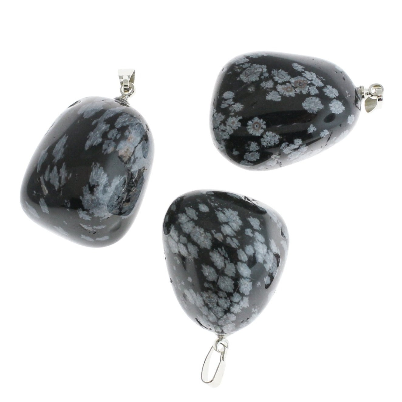 2 pendentifs en pierres précieuses de labradorite naturelle 3D - GEM144