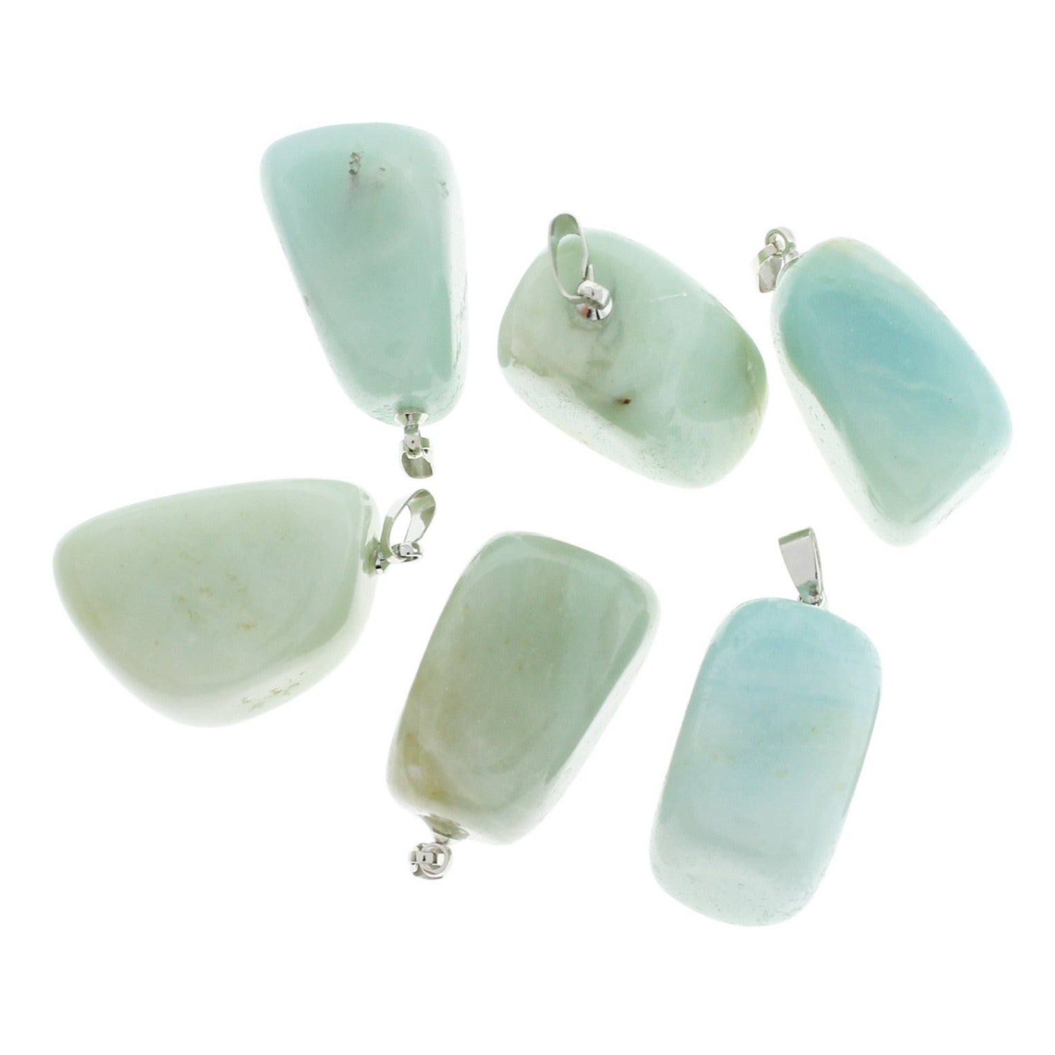 2 pendentifs en pierres précieuses de labradorite naturelle 3D - GEM144