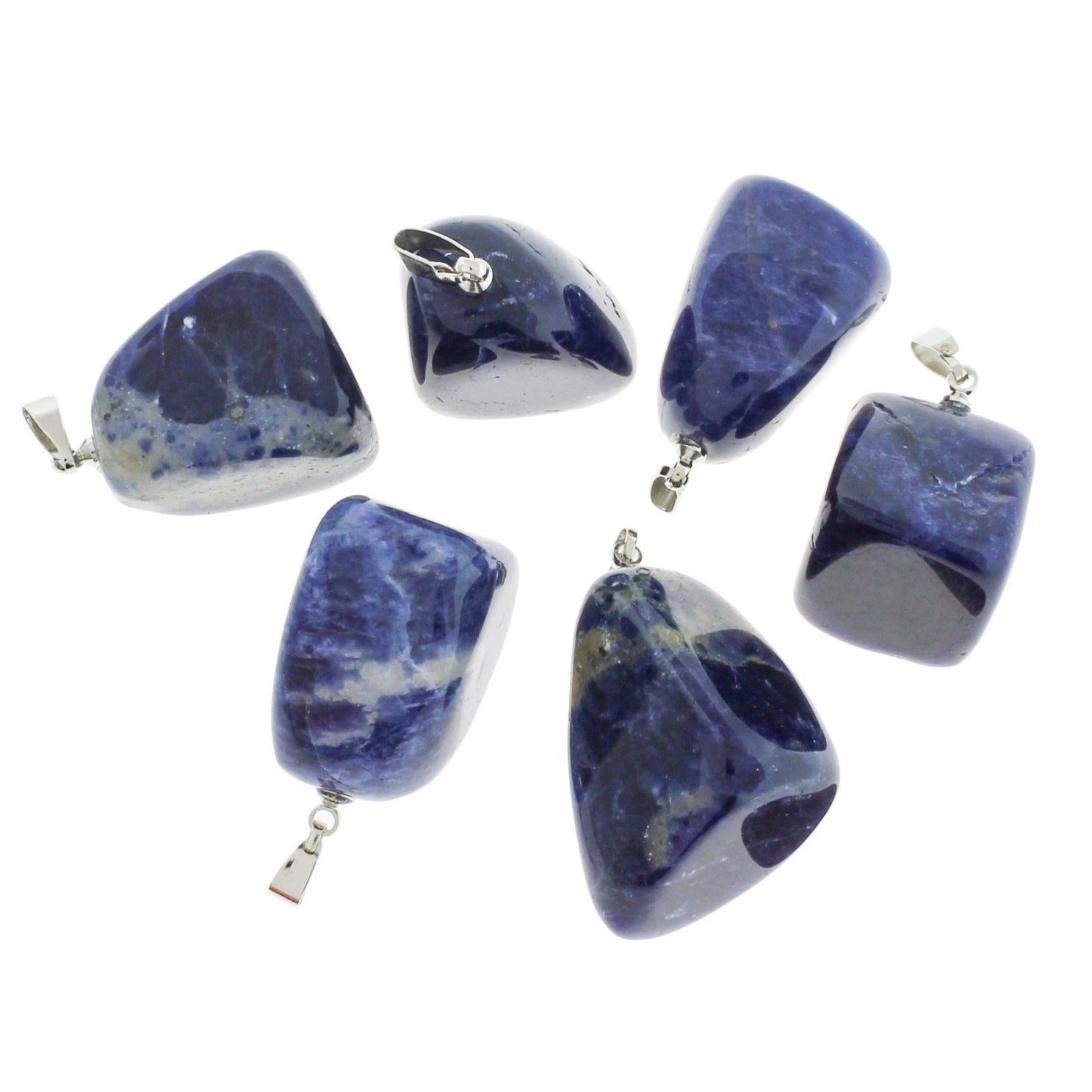 2 pendentifs en pierres précieuses de labradorite naturelle 3D - GEM144