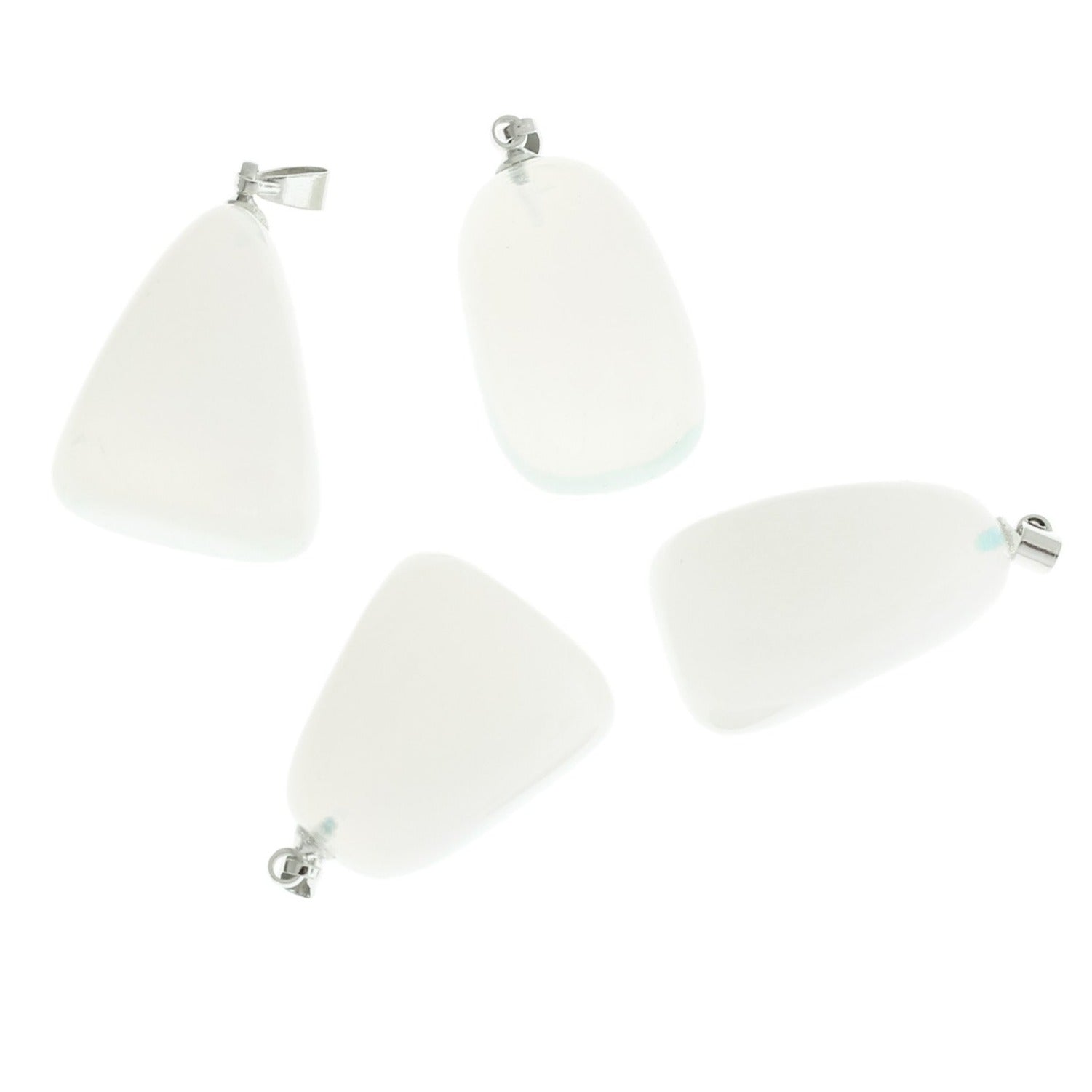 2 pendentifs en pierres précieuses de labradorite naturelle 3D - GEM144