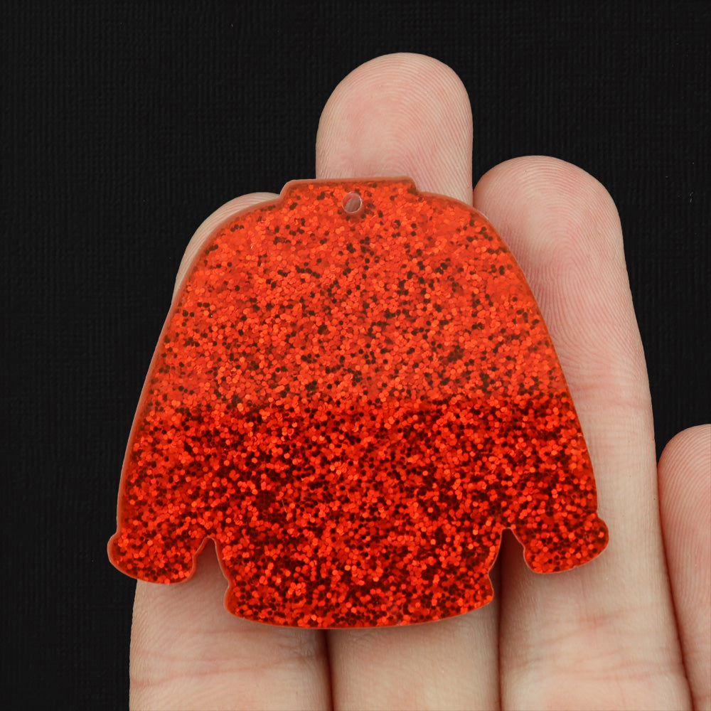 2 Reindeer Ugly Christmas Sweater Acrylic Charms - K298