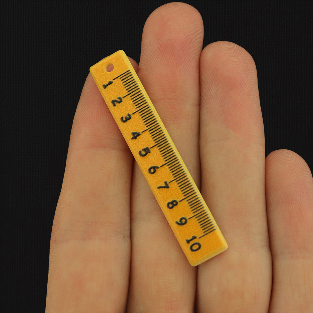 2 Ruler Acrylic Charms 2 Sided - K020