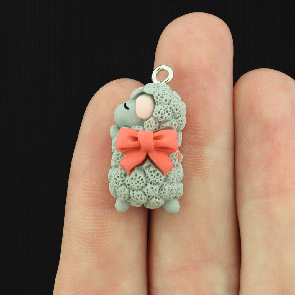 2 Sheep Resin Charms - K197