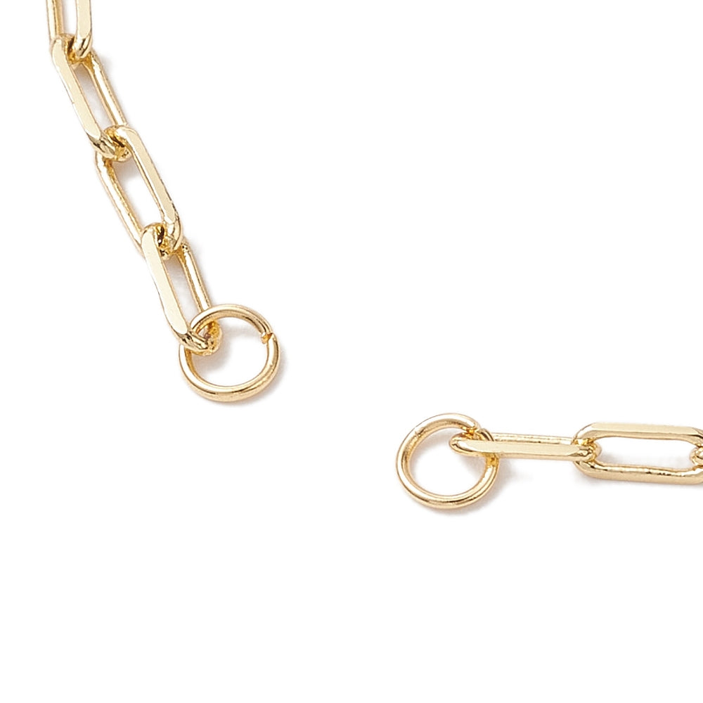 2 Stainless Steel Paperclip Chain Connector Bracelets - 2mm - N016