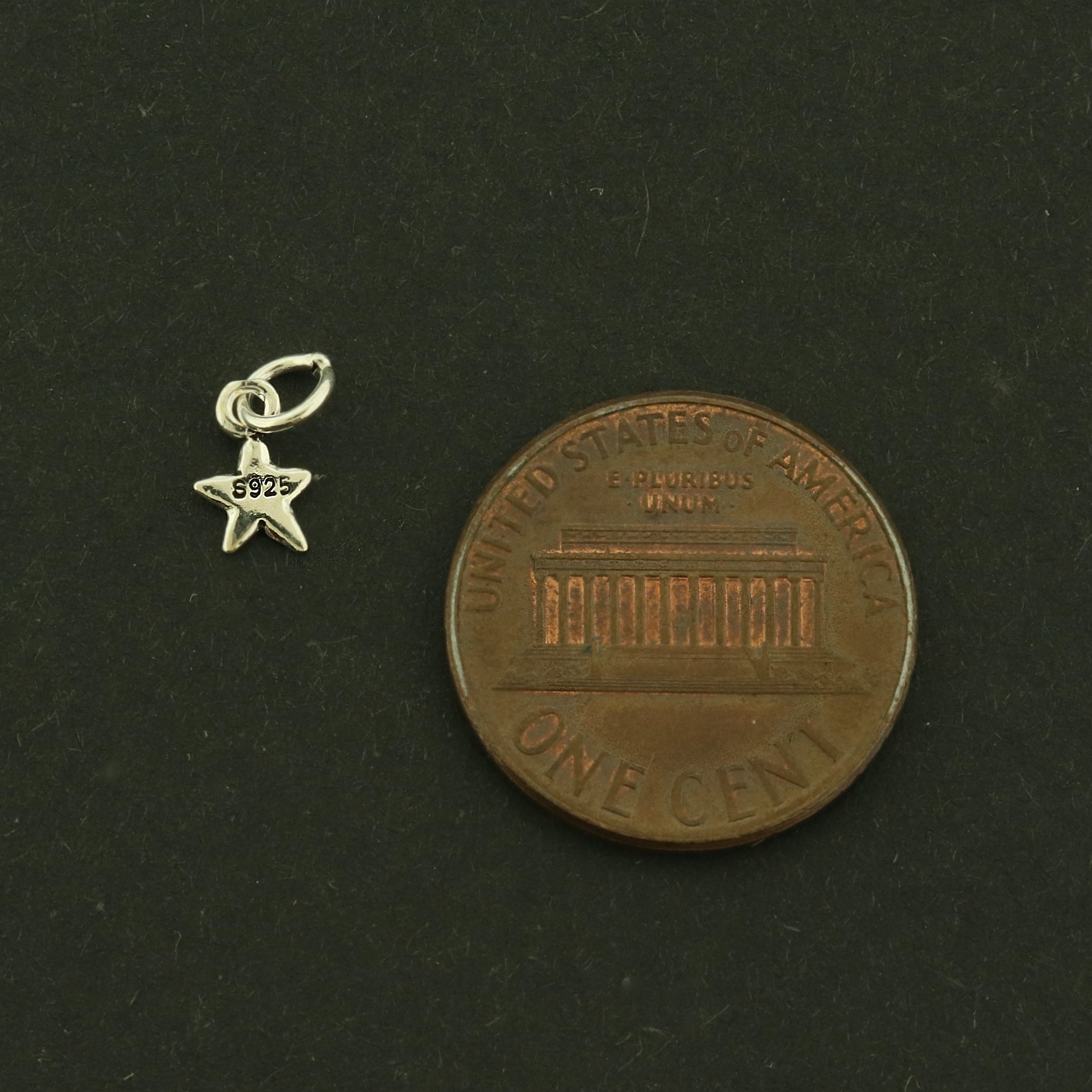 2 Star Sterling Silver Charms - Small & Dainty - ST072